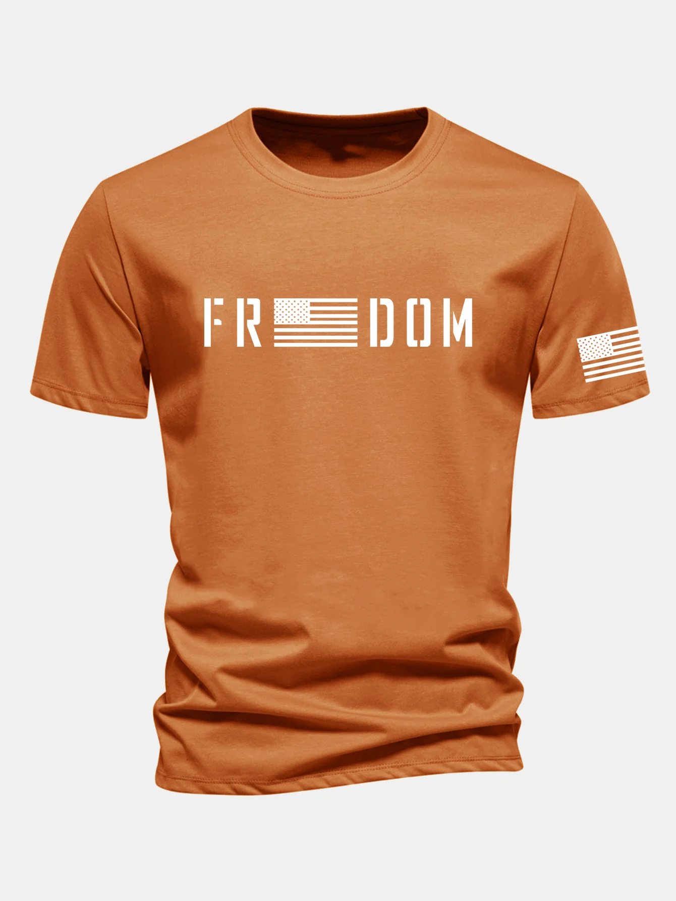 Regular Fit T-Shirt aus Baumwolle mit amerikanischer Flagge und Freedom-Print - Image 19