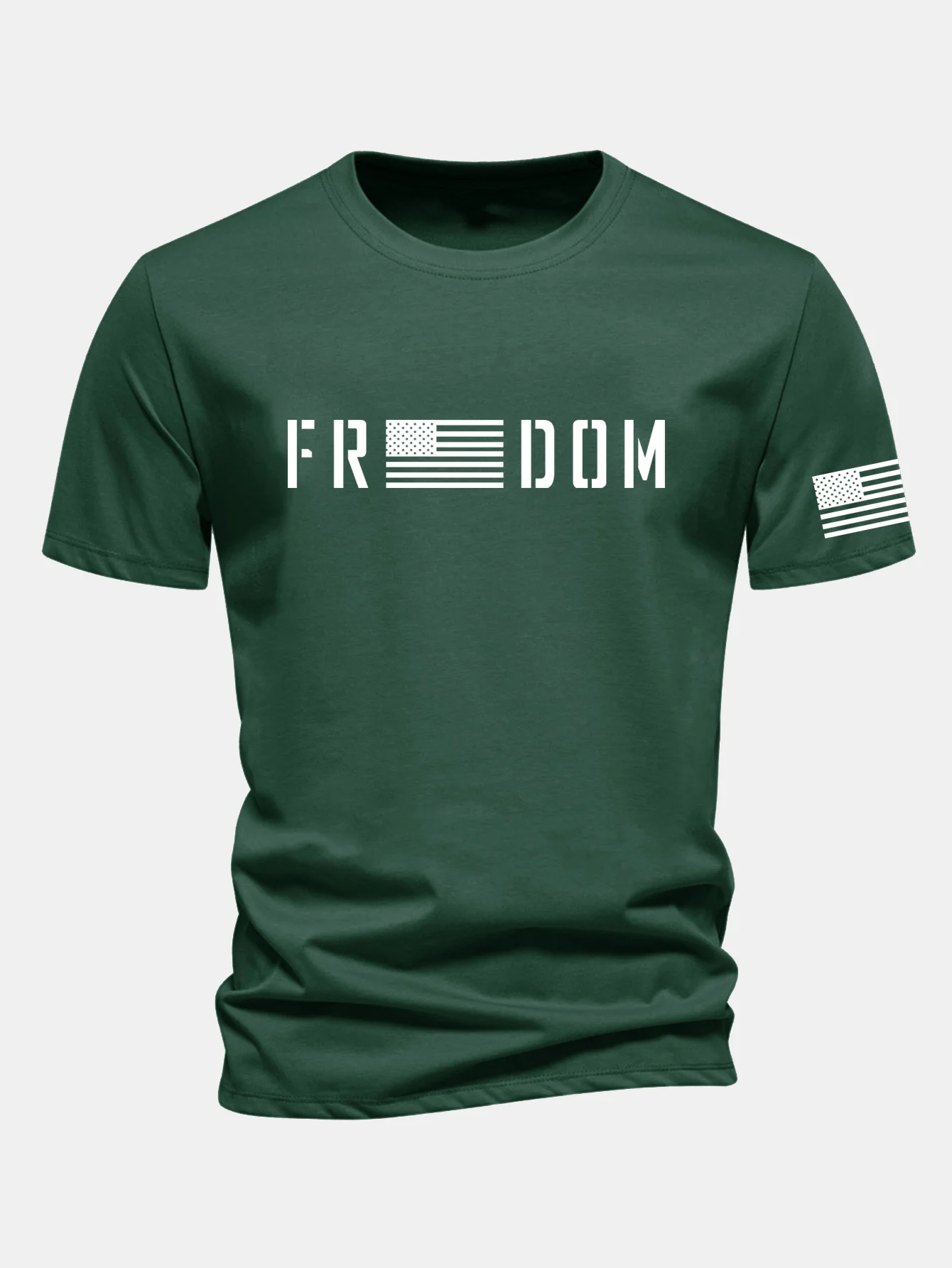 Regular Fit T-Shirt aus Baumwolle mit amerikanischer Flagge und Freedom-Print - Image 21