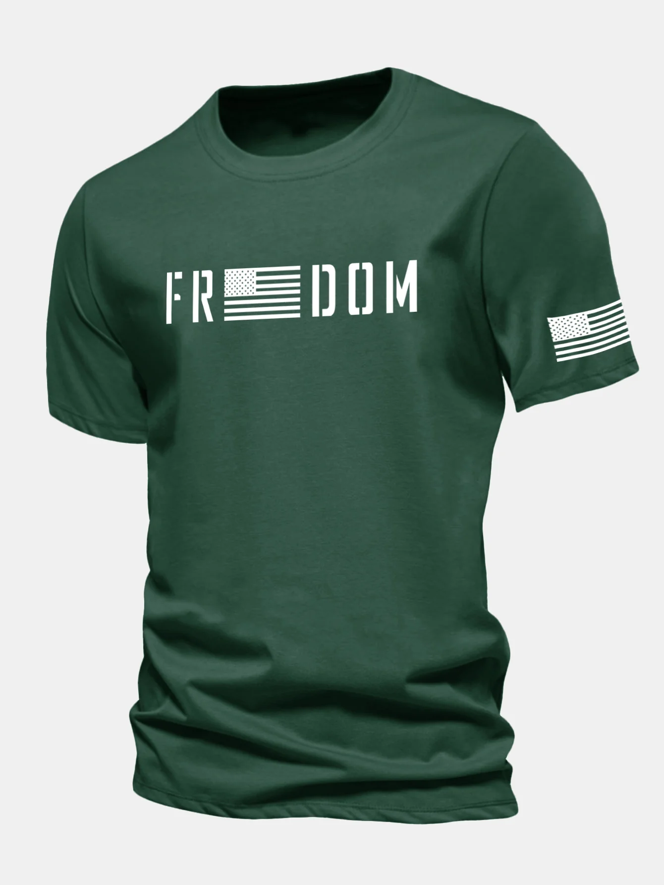 Regular Fit T-Shirt aus Baumwolle mit amerikanischer Flagge und Freedom-Print - Image 22