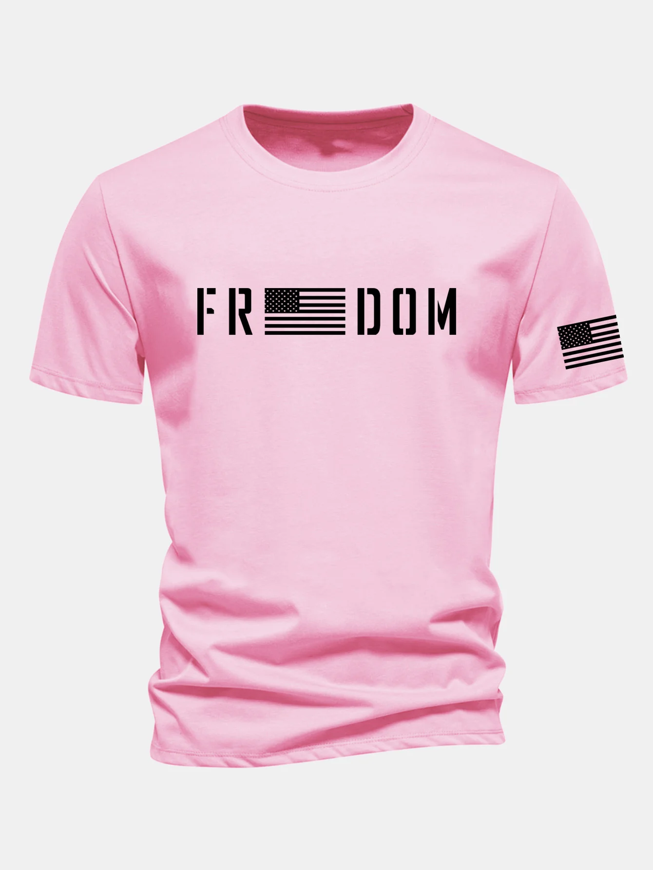Regular Fit T-Shirt aus Baumwolle mit amerikanischer Flagge und Freedom-Print - Image 23