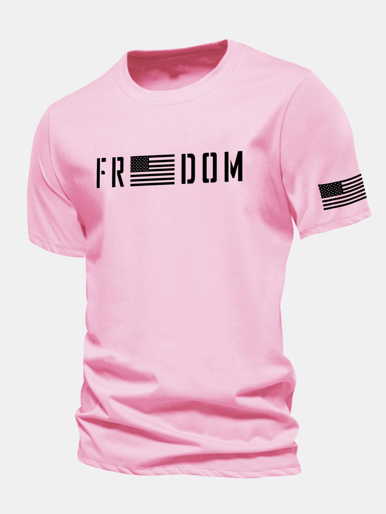 Regular Fit T-Shirt aus Baumwolle mit amerikanischer Flagge und Freedom-Print - Image 24
