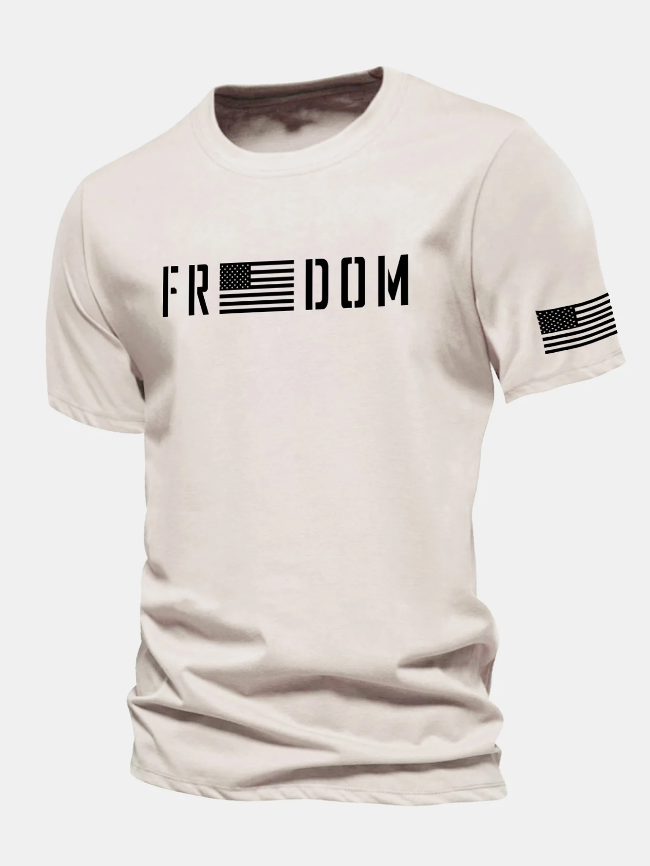 Regular Fit T-Shirt aus Baumwolle mit amerikanischer Flagge und Freedom-Print - Image 8