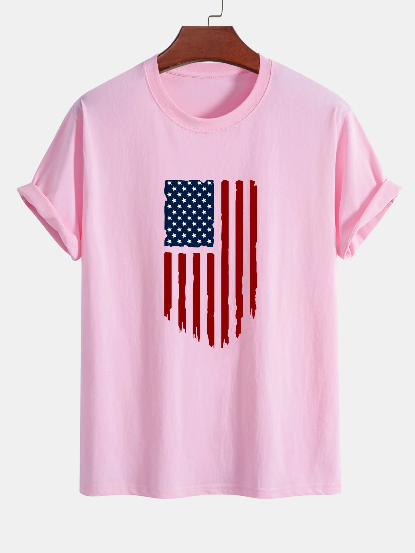 Regular Fit T-Shirt aus Baumwolle mit amerikanischer Flaggen-Print - Image 11