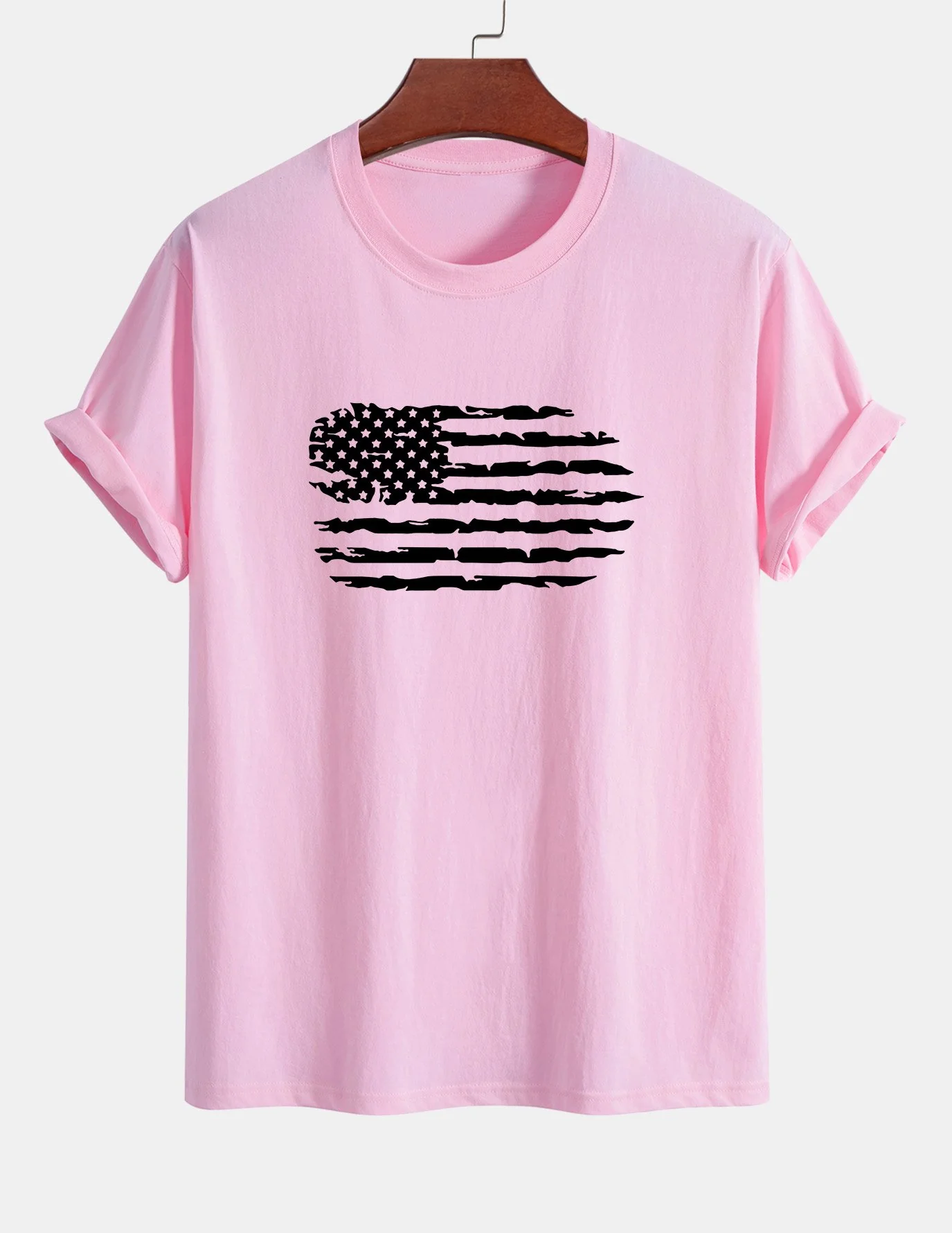 Regular Fit T-Shirt aus Baumwolle mit American Flag Print - Image 12