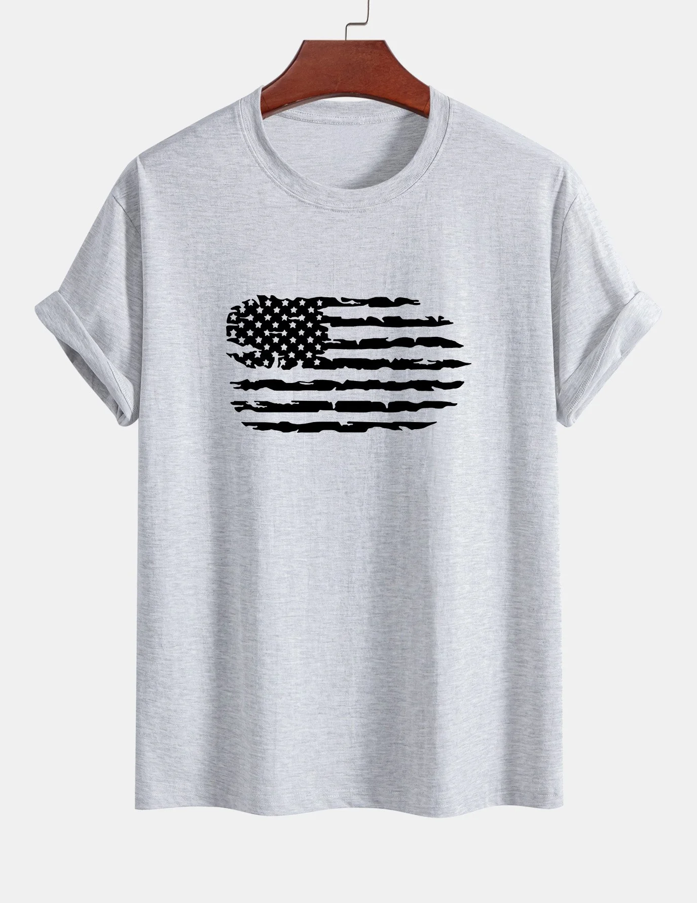 Regular Fit T-Shirt aus Baumwolle mit American Flag Print - Image 13