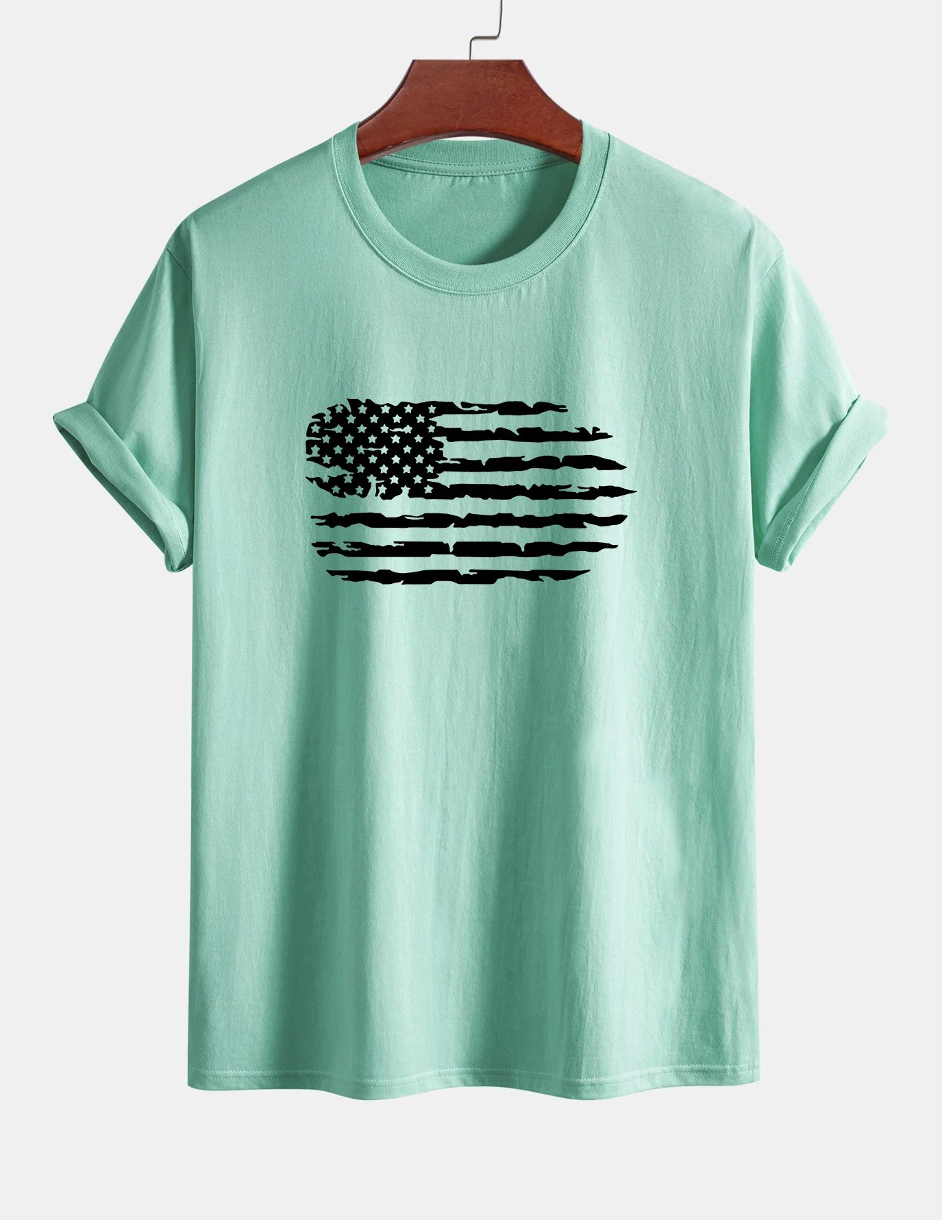 Regular Fit T-Shirt aus Baumwolle mit American Flag Print - Image 14