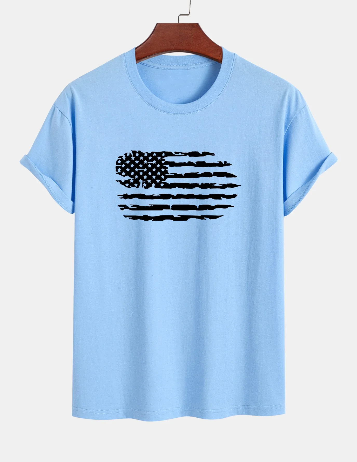 Regular Fit T-Shirt aus Baumwolle mit American Flag Print - Image 15