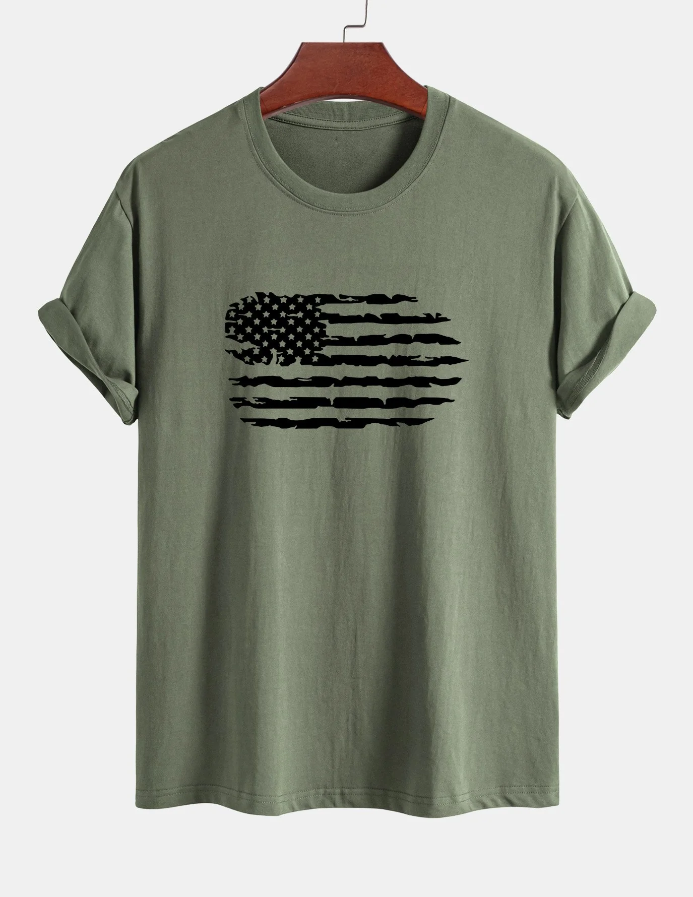 Regular Fit T-Shirt aus Baumwolle mit American Flag Print - Image 16