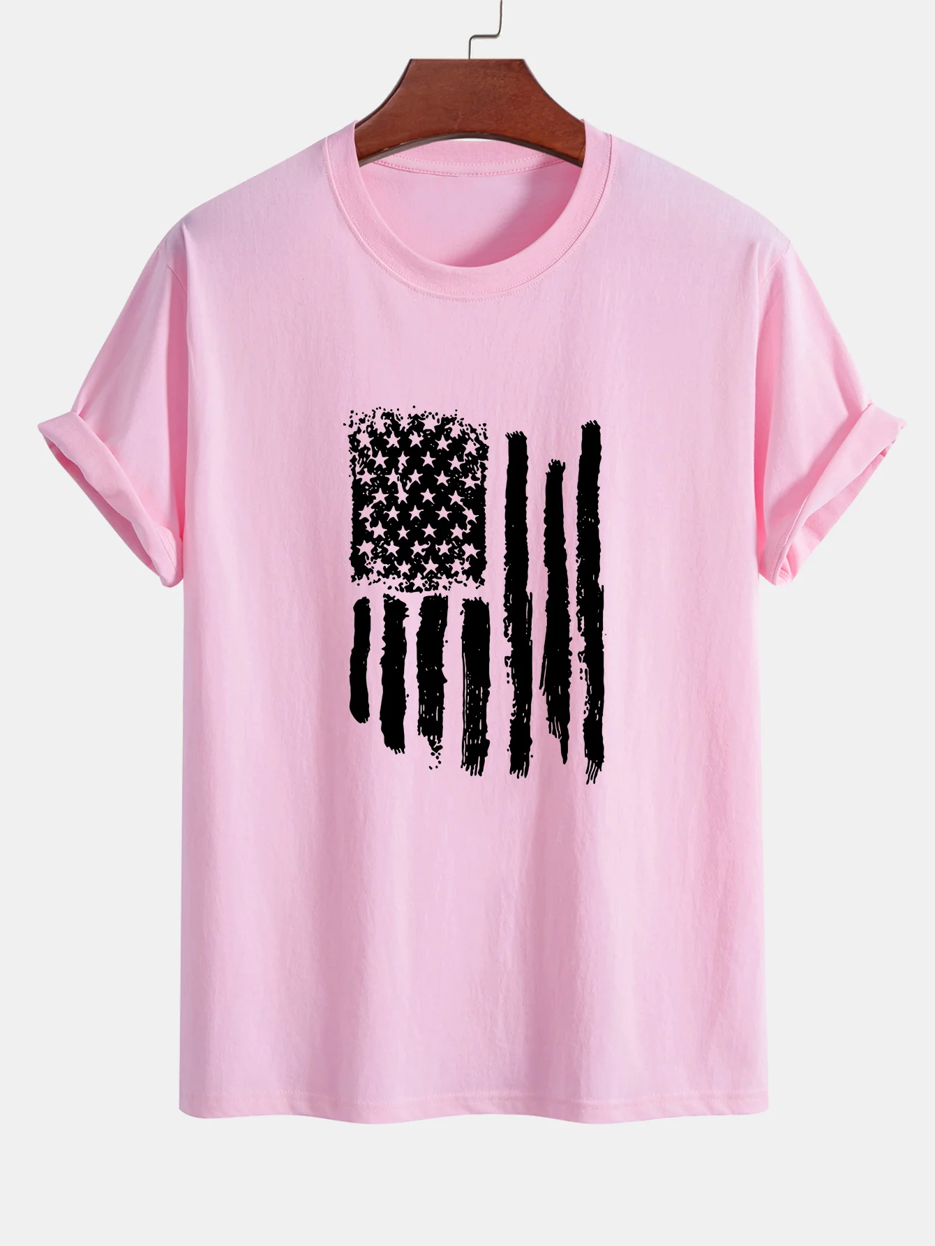 Regular Fit T-Shirt aus Baumwolle mit amerikanischer Flaggen-Print - Image 11