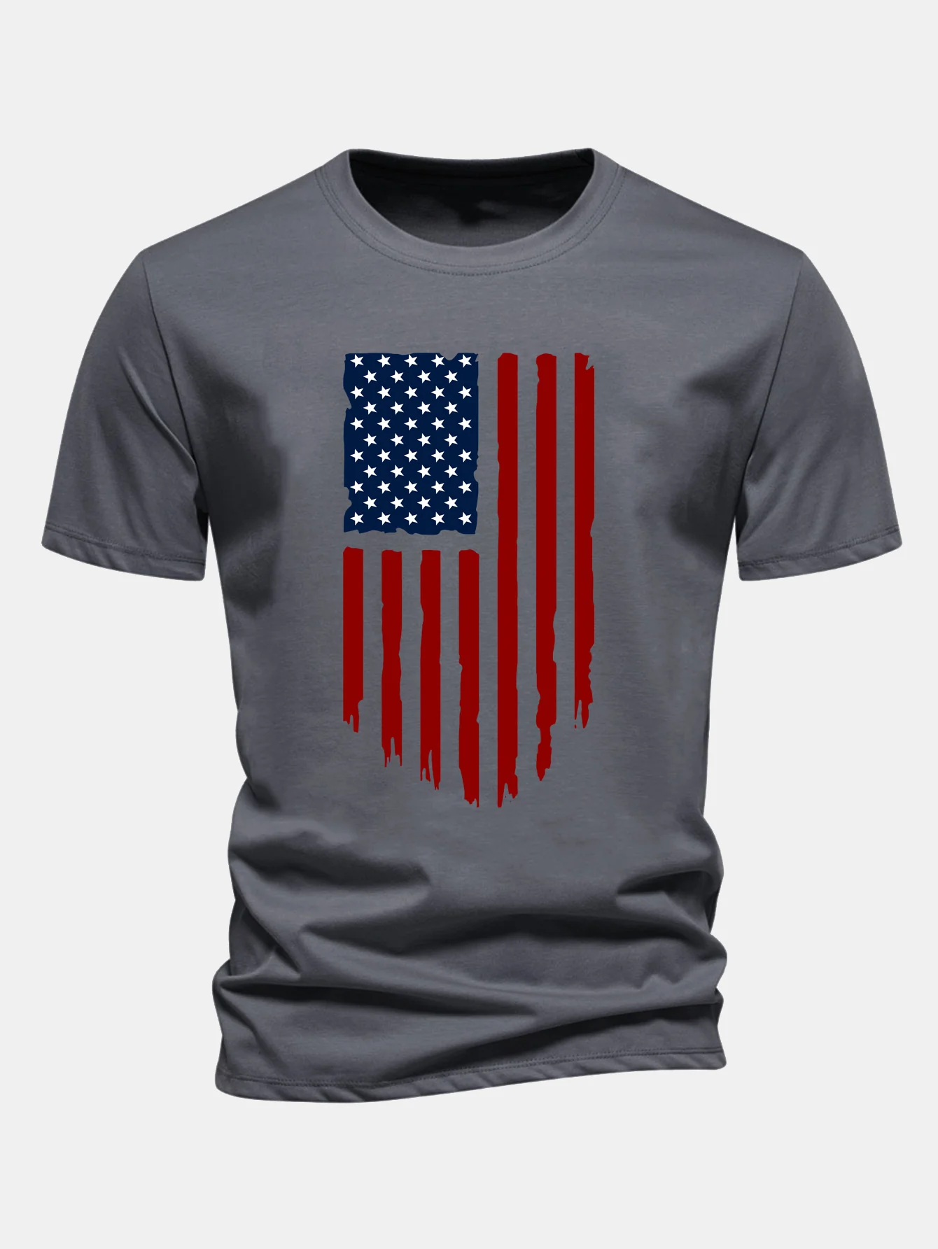 Regular Fit T-Shirt aus Baumwolle mit amerikanischer Flaggen-Print - Image 10