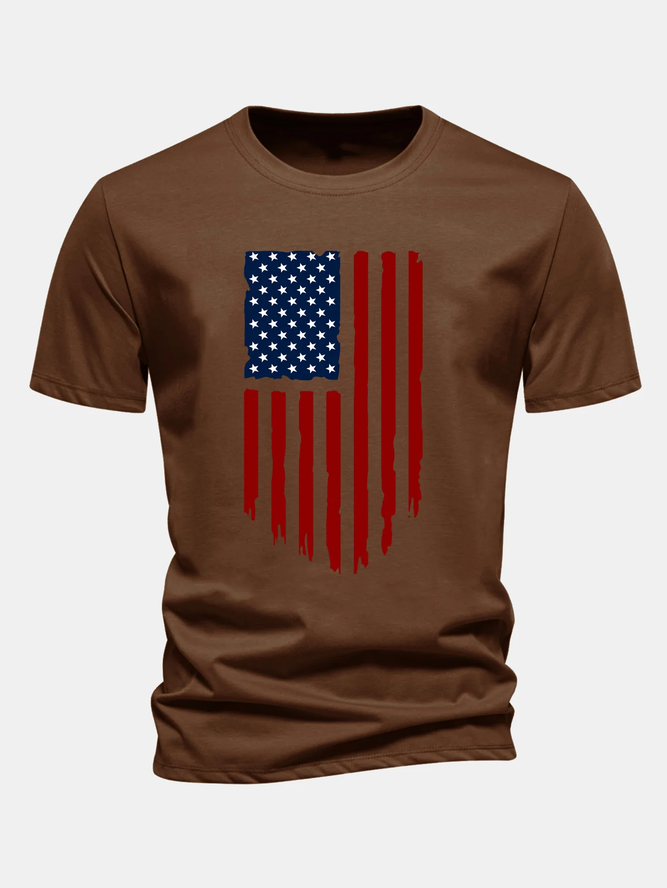 Regular Fit T-Shirt aus Baumwolle mit amerikanischer Flaggen-Print - Image 8