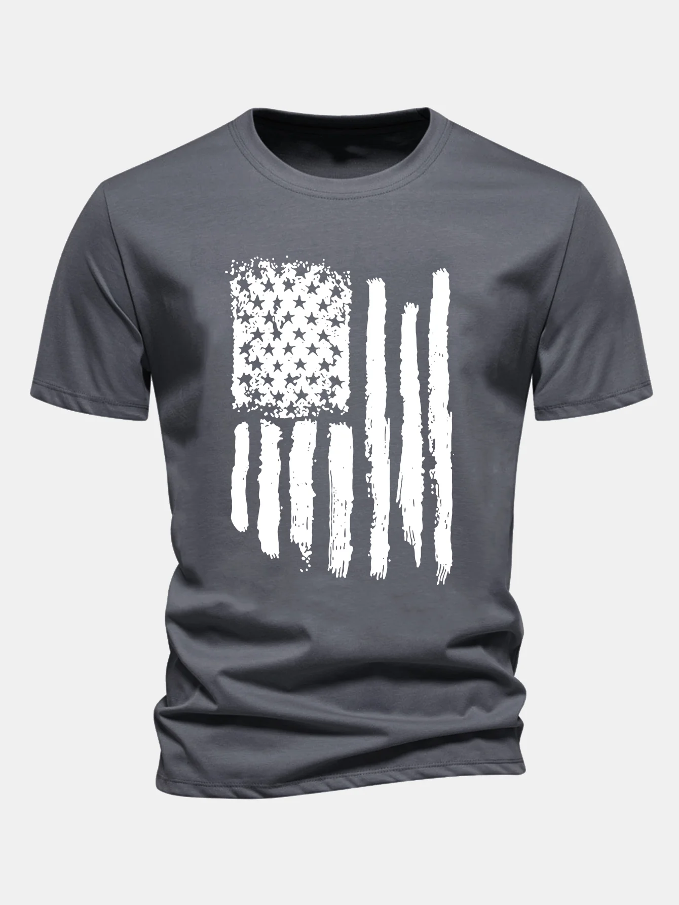 Regular Fit T-Shirt aus Baumwolle mit amerikanischer Flaggen-Print - Image 11