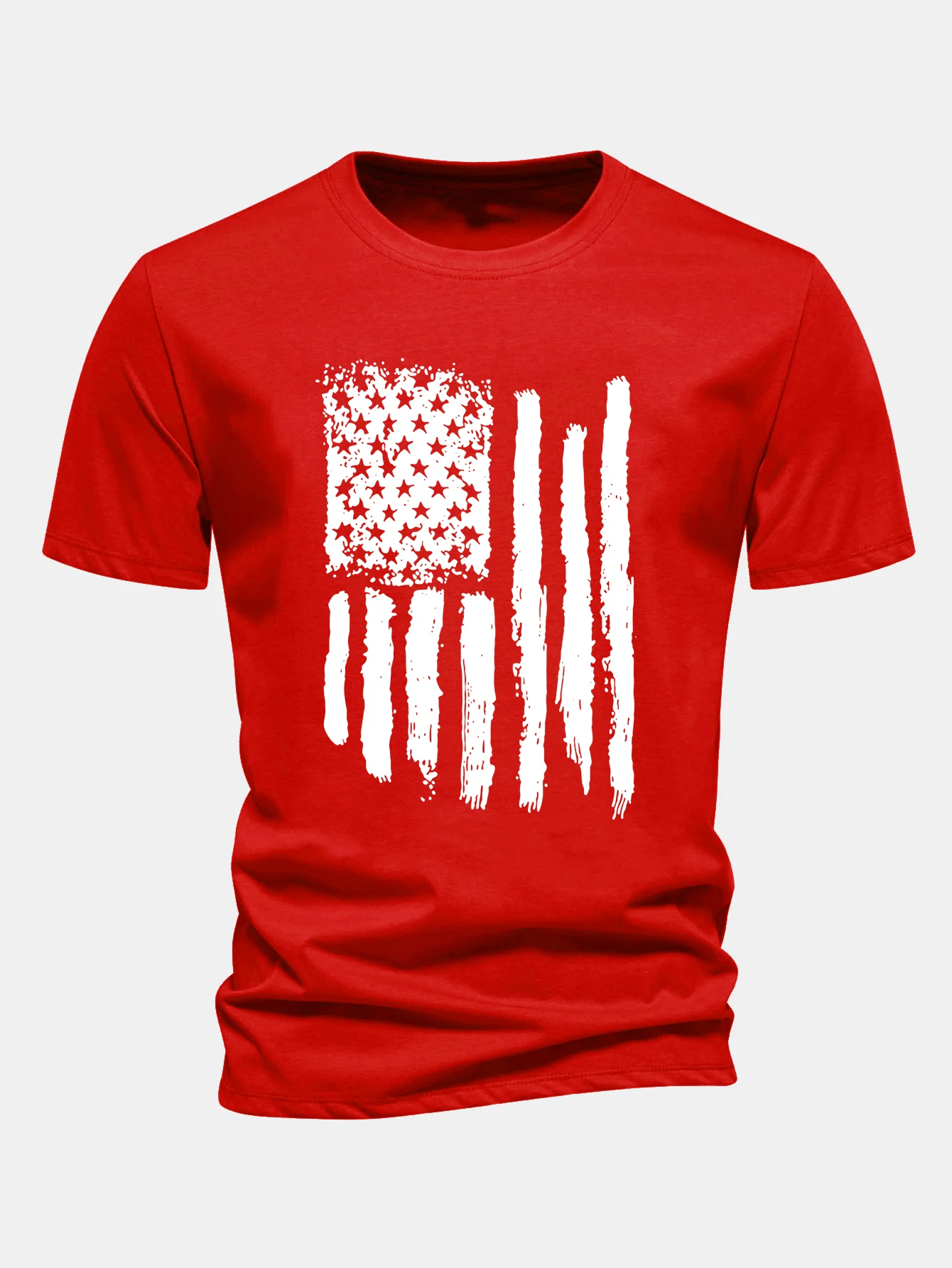 Regular Fit T-Shirt aus Baumwolle mit amerikanischer Flaggen-Print - Image 12