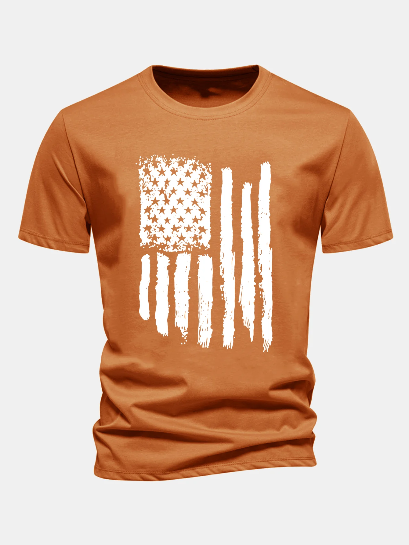 Regular Fit T-Shirt aus Baumwolle mit amerikanischer Flaggen-Print - Image 5