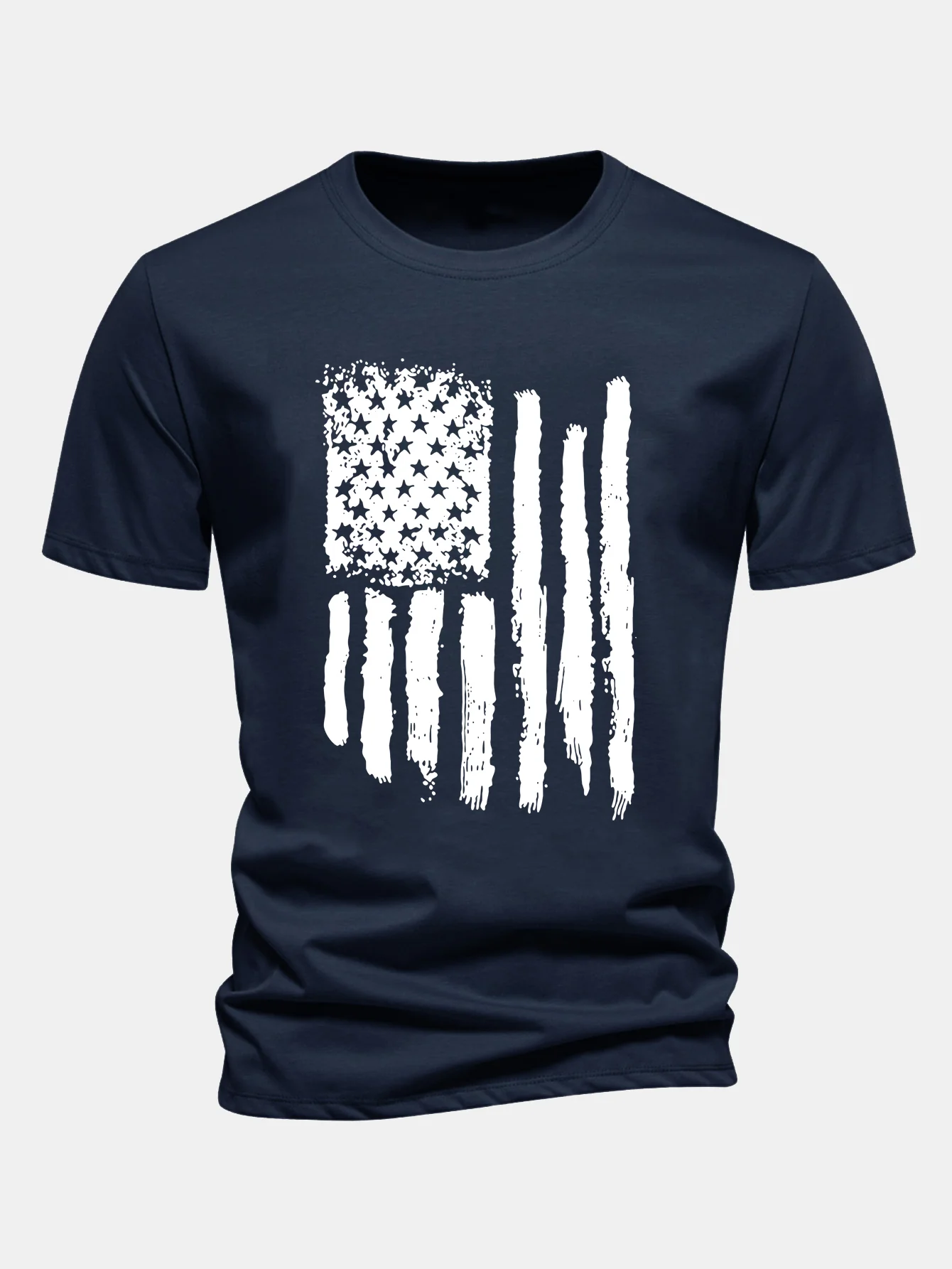Regular Fit T-Shirt aus Baumwolle mit amerikanischer Flaggen-Print - Image 6