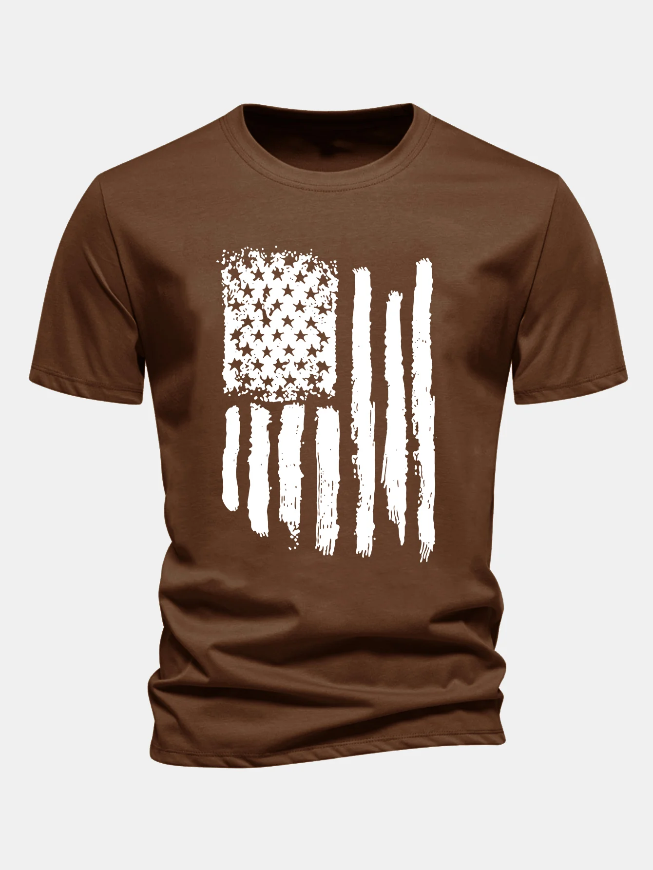Regular Fit T-Shirt aus Baumwolle mit amerikanischer Flaggen-Print - Image 7