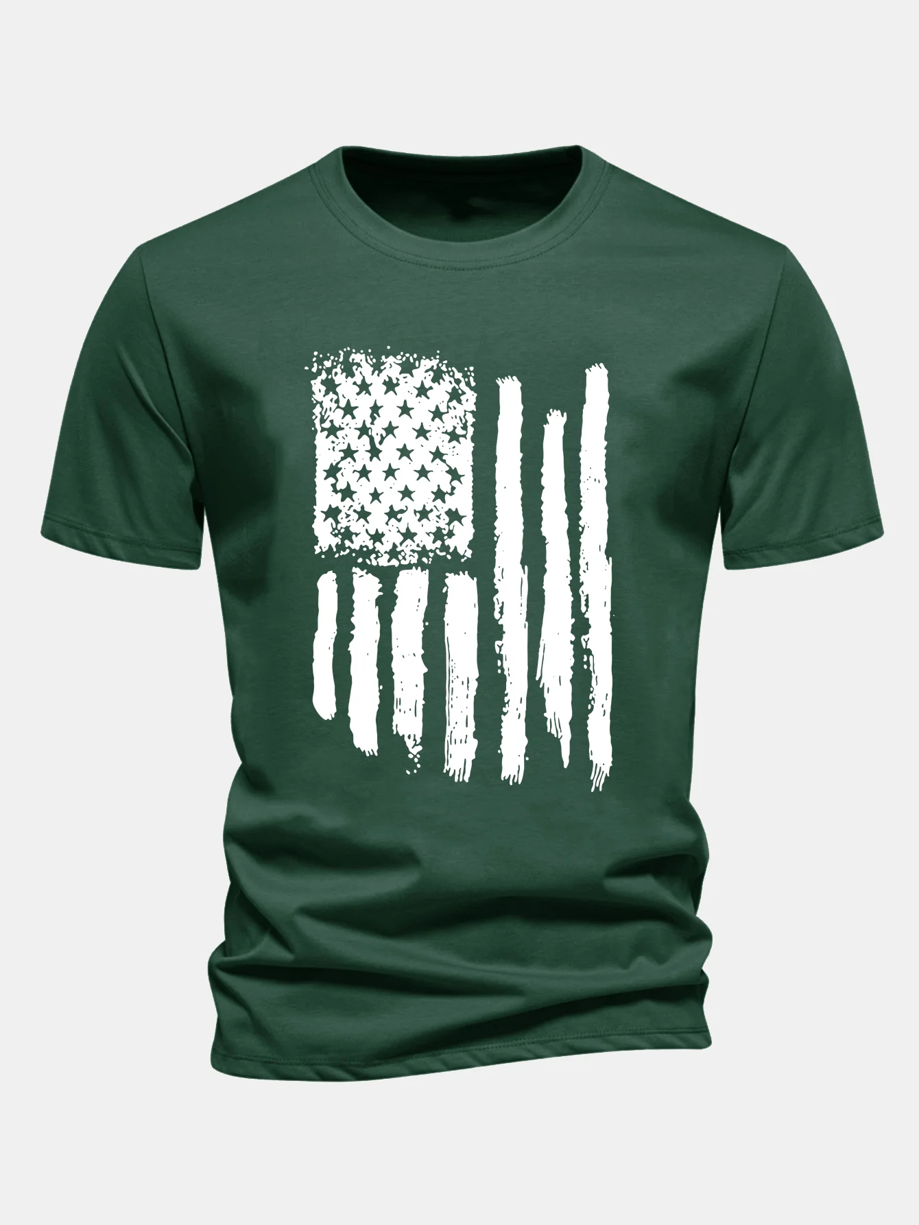 Regular Fit T-Shirt aus Baumwolle mit amerikanischer Flaggen-Print - Image 8
