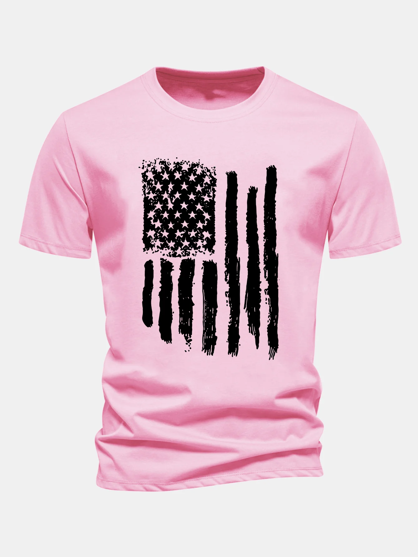 Regular Fit T-Shirt aus Baumwolle mit amerikanischer Flaggen-Print - Image 9