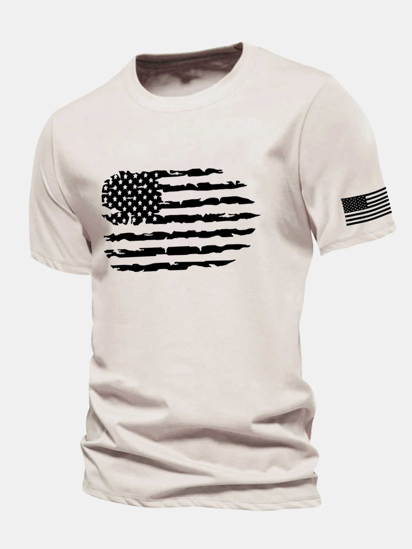 Regular Fit T-Shirt aus Baumwolle mit amerikanischer Flaggen-Print - Image 10