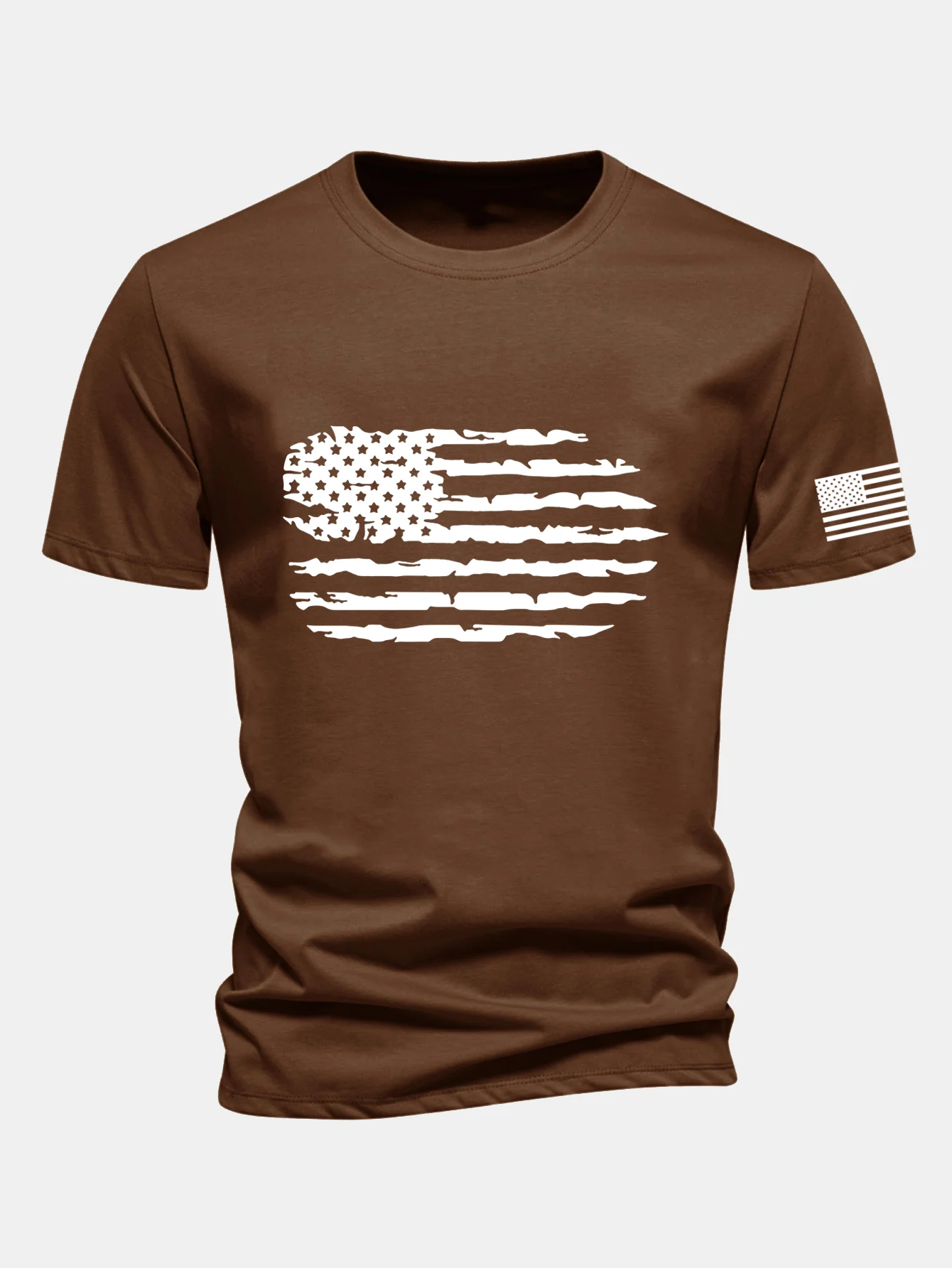 Regular Fit T-Shirt aus Baumwolle mit amerikanischer Flaggen-Print - Image 11