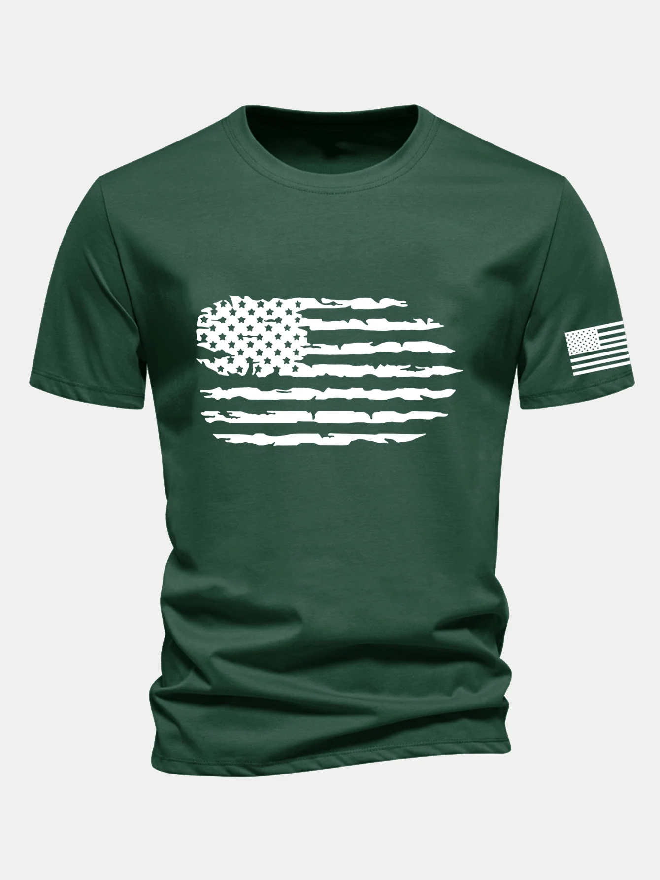Regular Fit T-Shirt aus Baumwolle mit amerikanischer Flaggen-Print - Image 13