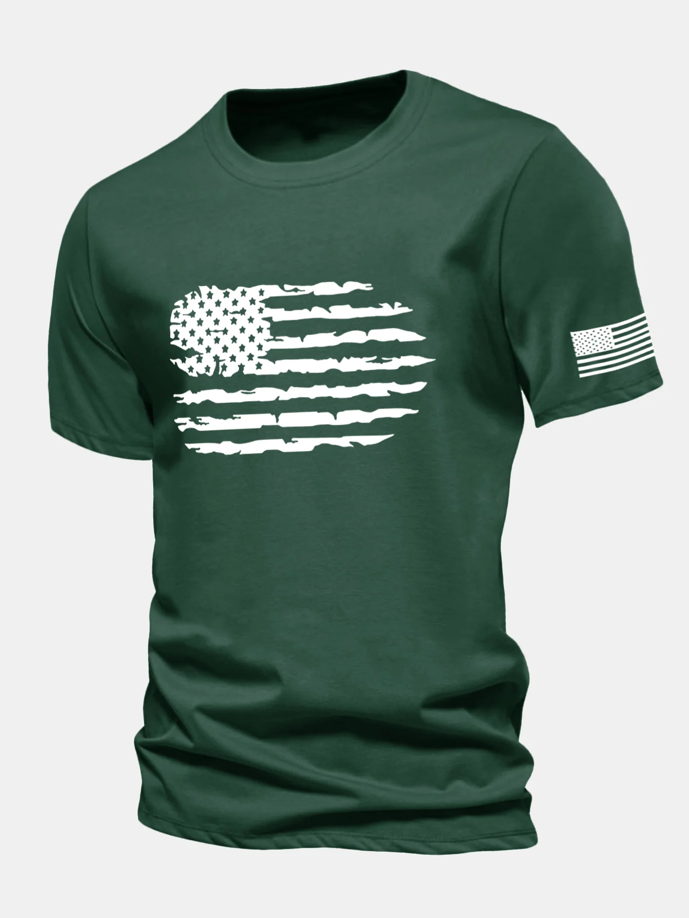 Regular Fit T-Shirt aus Baumwolle mit amerikanischer Flaggen-Print - Image 14