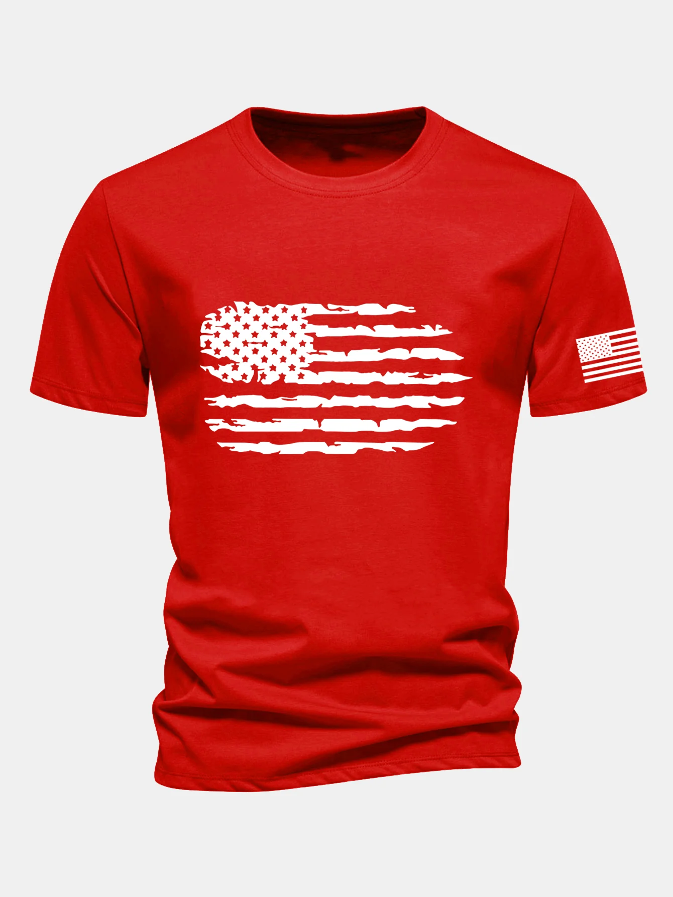 Regular Fit T-Shirt aus Baumwolle mit amerikanischer Flaggen-Print - Image 15