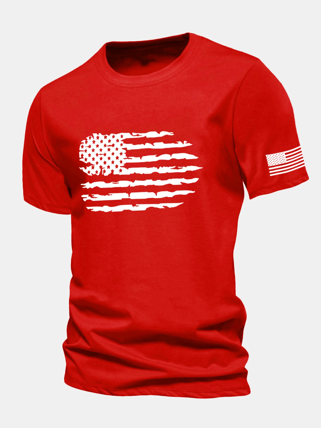 Regular Fit T-Shirt aus Baumwolle mit amerikanischer Flaggen-Print - Image 16