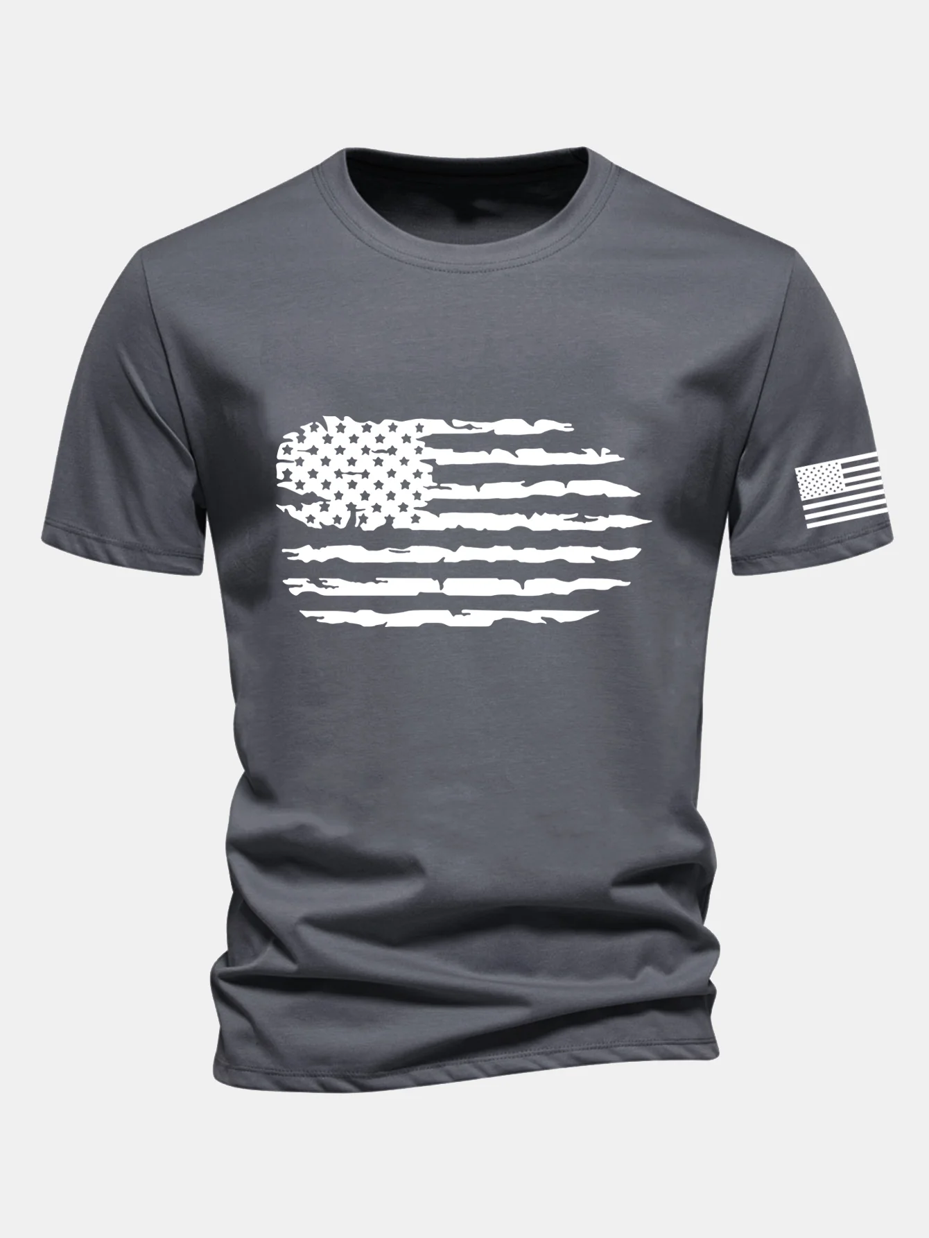 Regular Fit T-Shirt aus Baumwolle mit amerikanischer Flaggen-Print - Image 17
