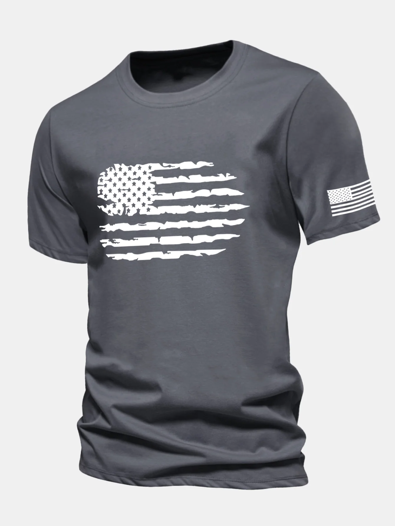 Regular Fit T-Shirt aus Baumwolle mit amerikanischer Flaggen-Print - Image 18