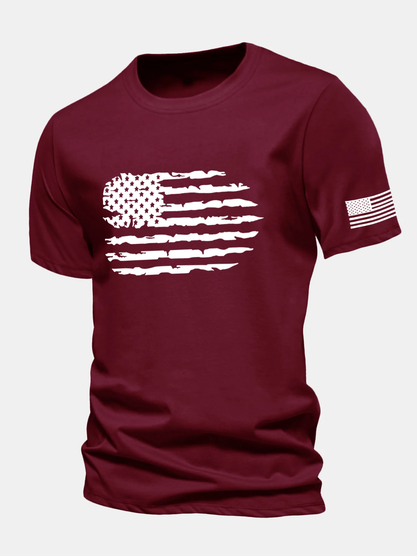 Regular Fit T-Shirt aus Baumwolle mit amerikanischer Flaggen-Print - Image 20