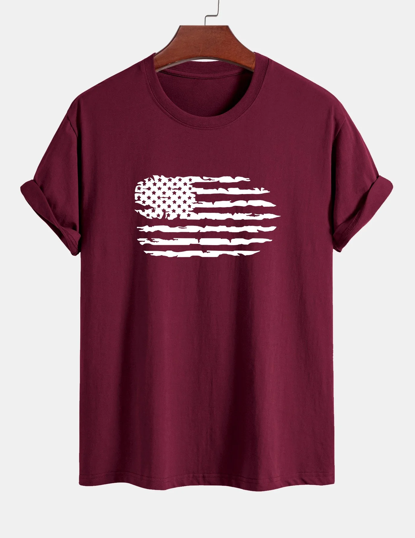 Regular Fit T-Shirt aus Baumwolle mit American Flag Print - Image 7