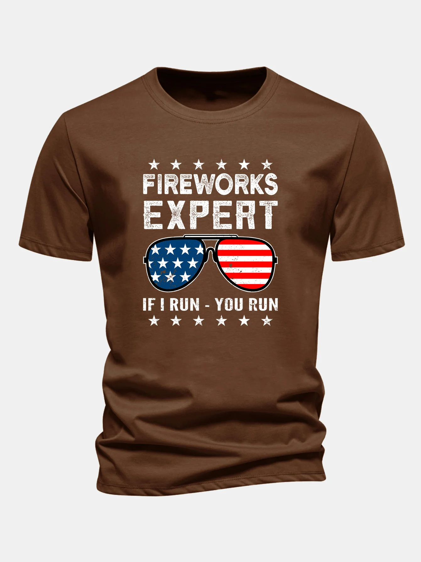 Regular Fit T-Shirt aus Baumwolle mit Aufdruck der amerikanischen Flagge und Sonnenbrille - Image 7
