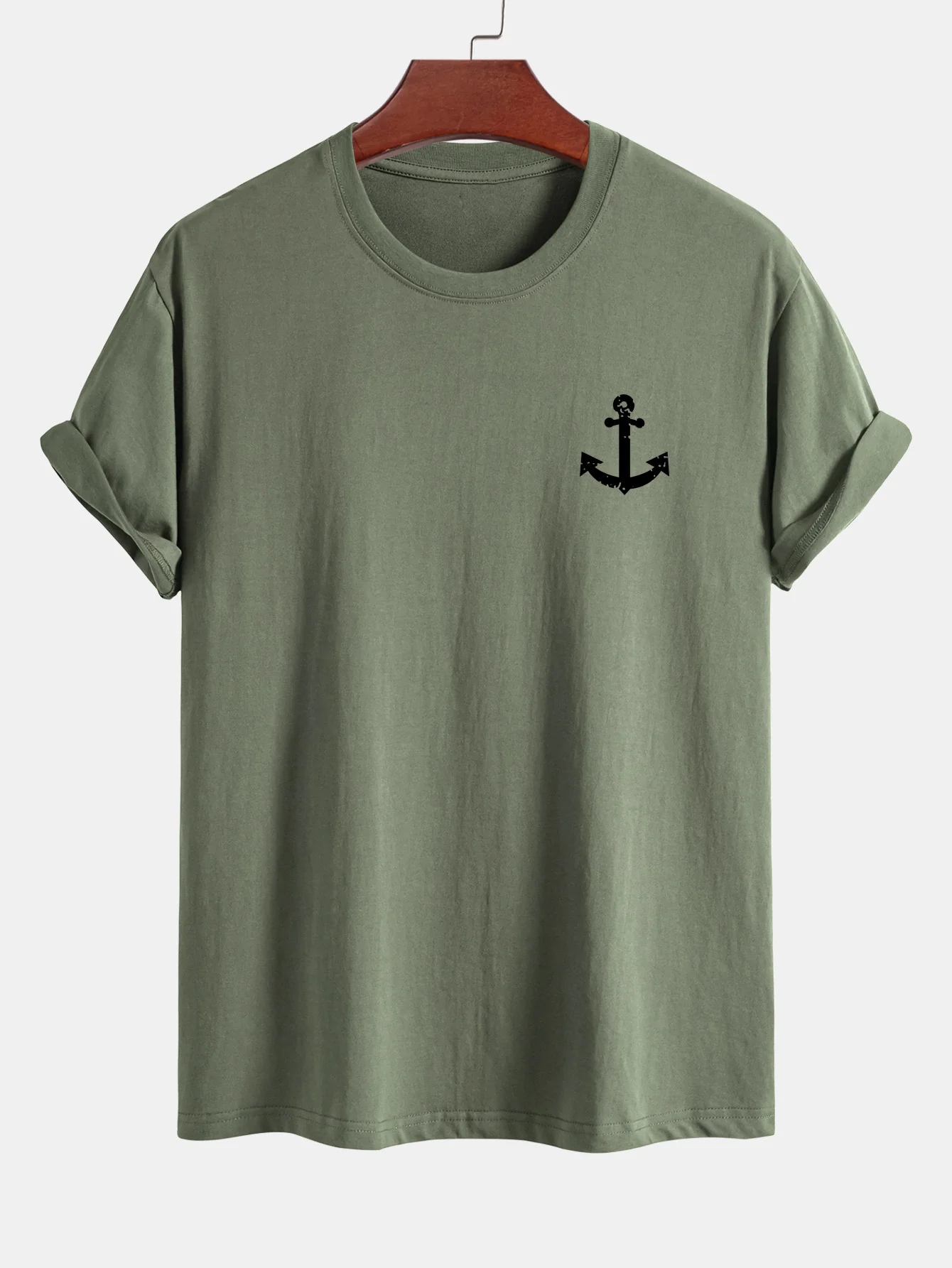 Regular Fit Ankerdruck Baumwoll-T-Shirt - Image 4