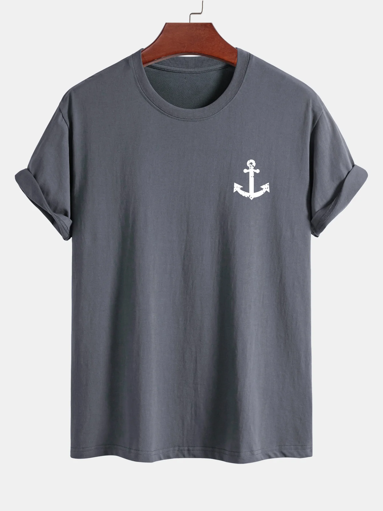 Regular Fit Ankerdruck Baumwoll-T-Shirt - Image 7