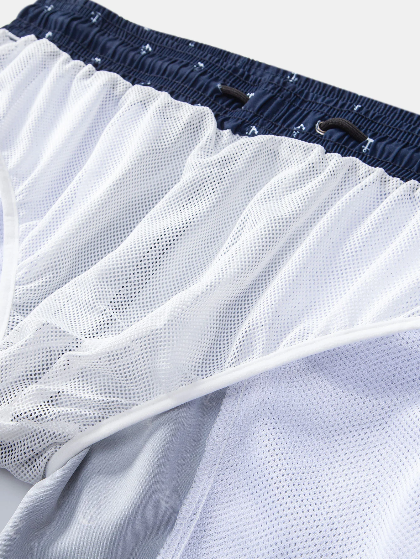 Regular Fit Ankerdruck Baumwoll-T-Shirt & Ankerdruck Kordelzug Swim Shorts - Image 11