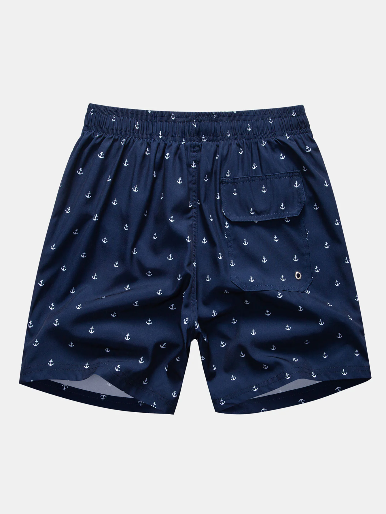 Regular Fit Ankerdruck Baumwoll-T-Shirt & Ankerdruck Kordelzug Swim Shorts - Image 8