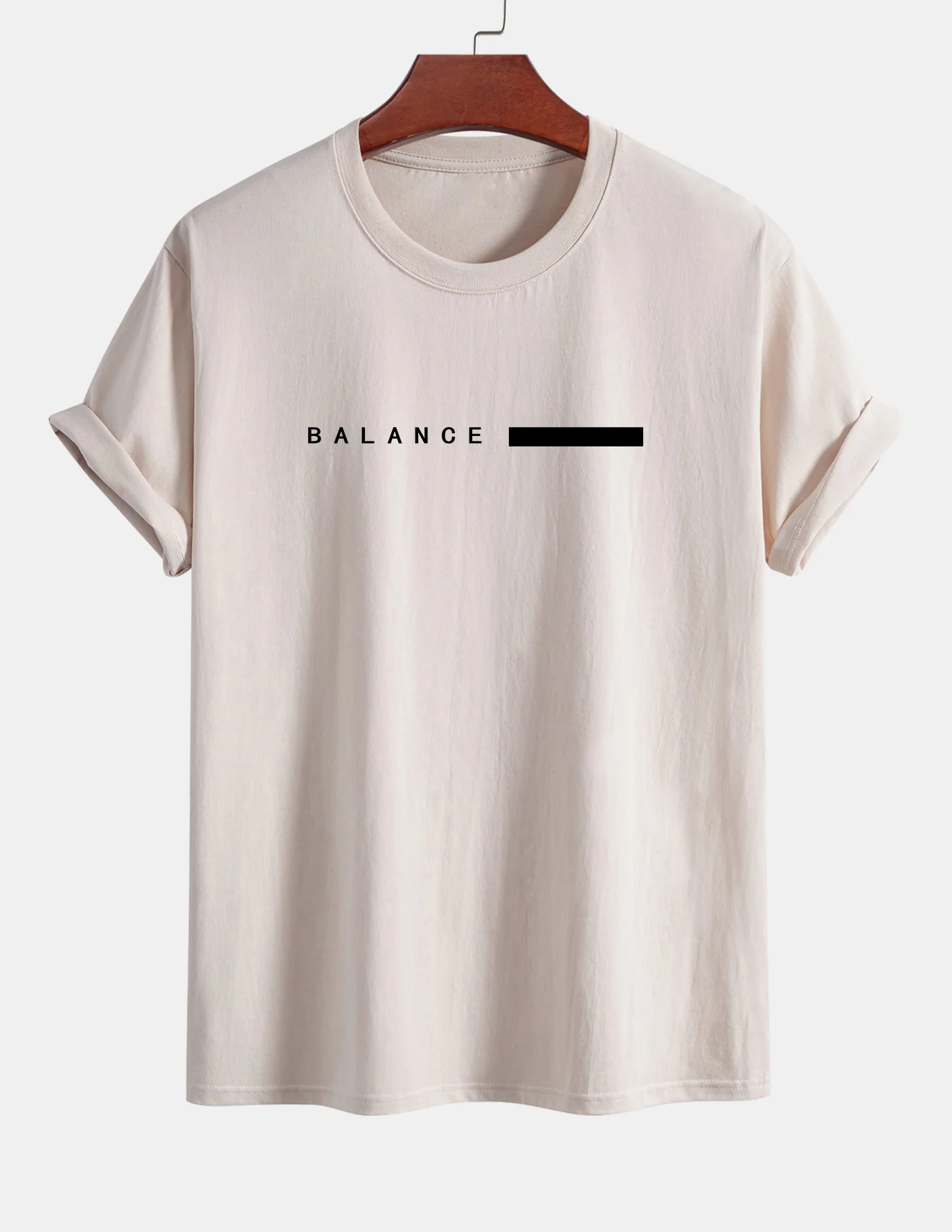 Regular Fit Balance Streifen Druck Baumwoll T-Shirt - Image 10