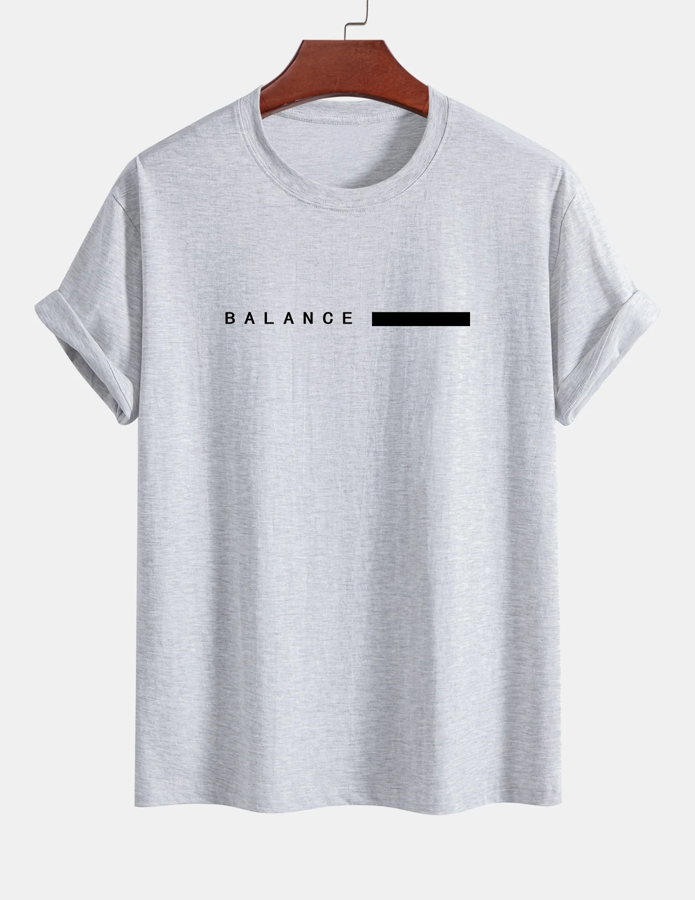 Regular Fit Balance Streifen Druck Baumwoll T-Shirt - Image 13