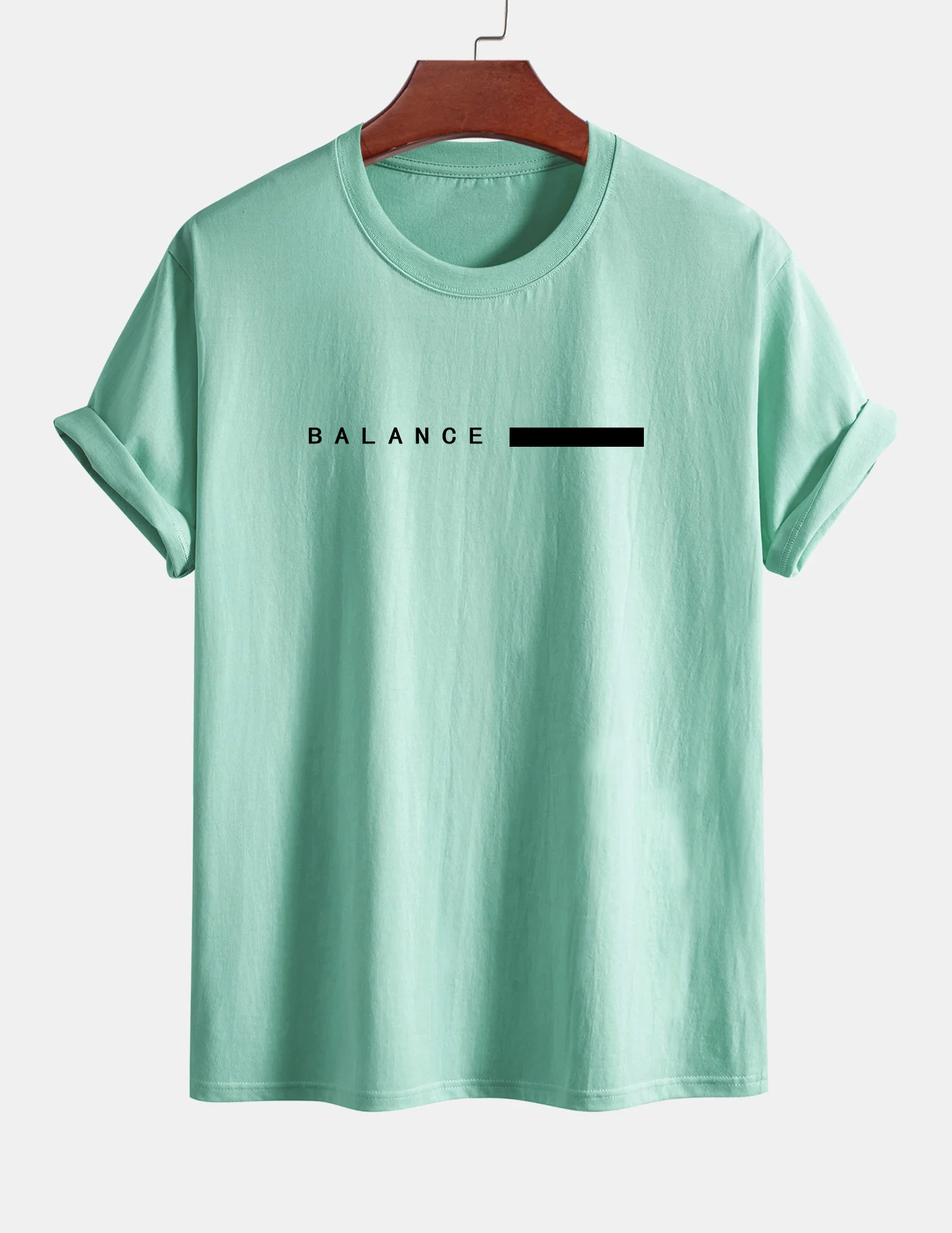 Regular Fit Balance Streifen Druck Baumwoll T-Shirt - Image 14