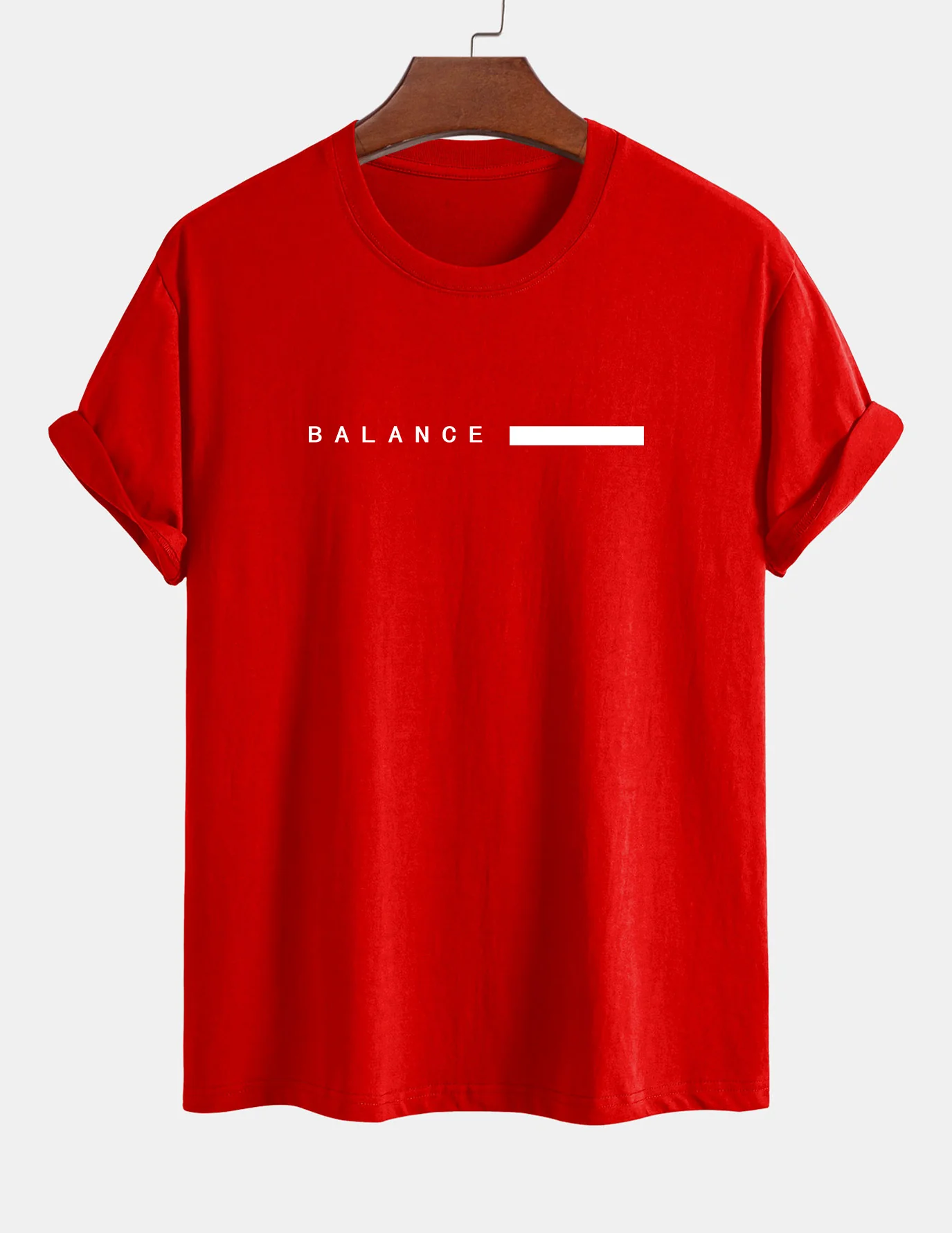 Regular Fit Balance Streifen Druck Baumwoll T-Shirt - Image 17