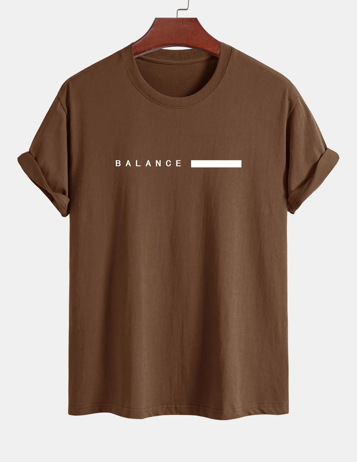 Regular Fit Balance Streifen Druck Baumwoll T-Shirt - Image 3