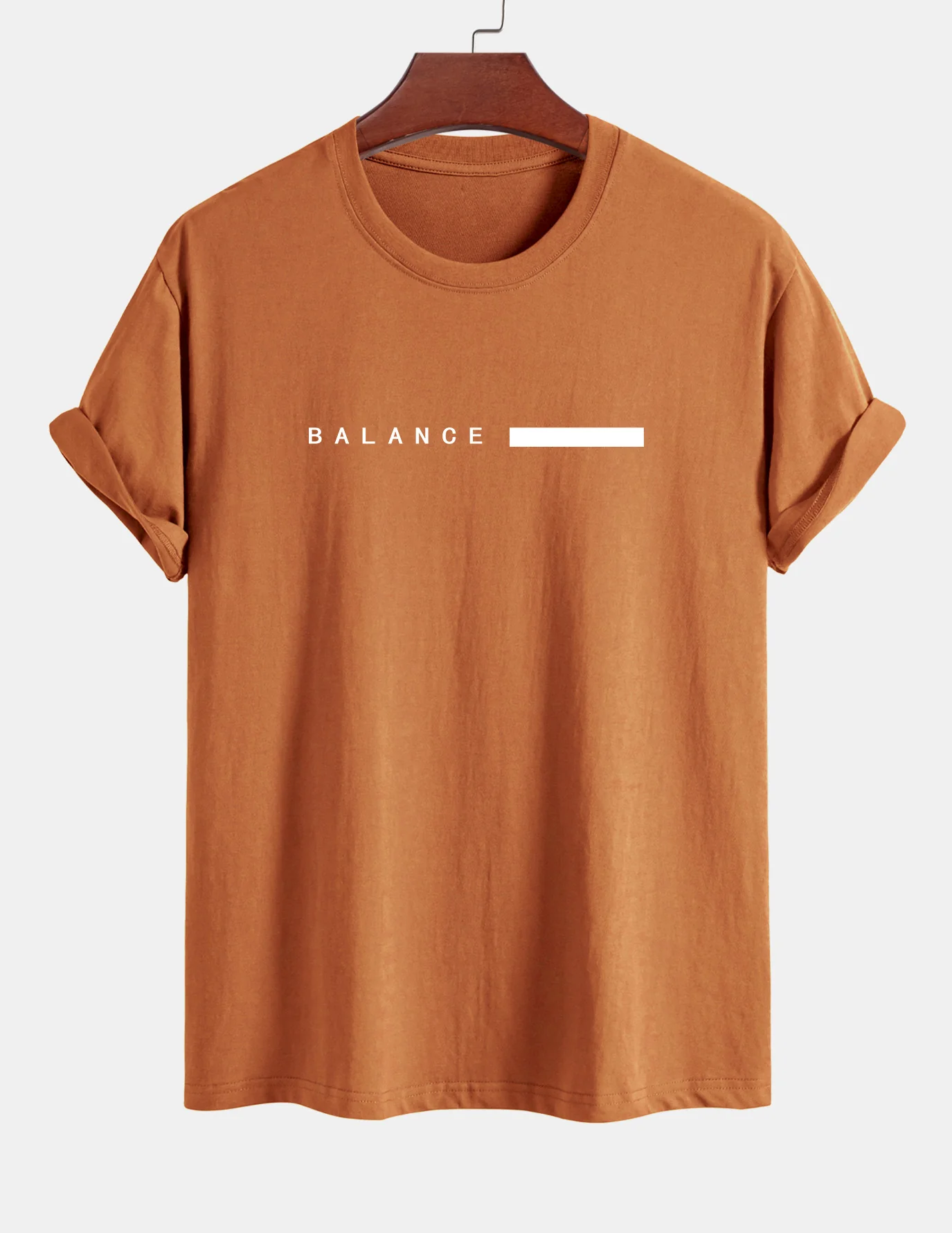 Regular Fit Balance Streifen Druck Baumwoll T-Shirt - Image 4
