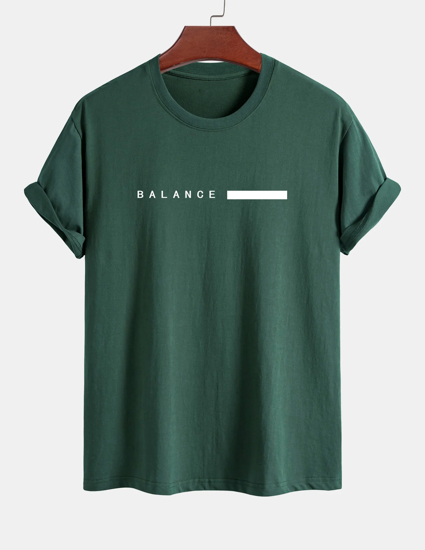 Regular Fit Balance Streifen Druck Baumwoll T-Shirt - Image 6
