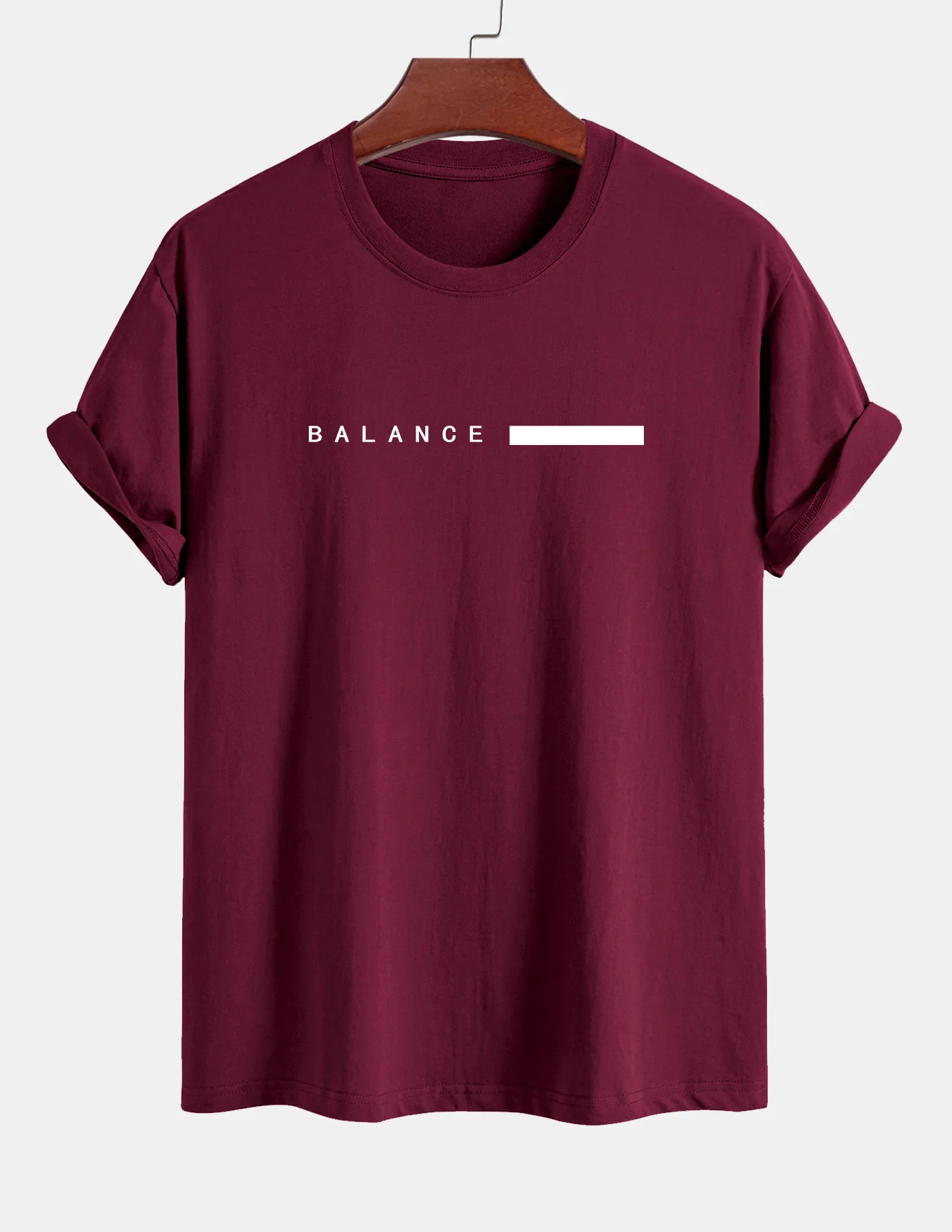 Regular Fit Balance Streifen Druck Baumwoll T-Shirt - Image 7