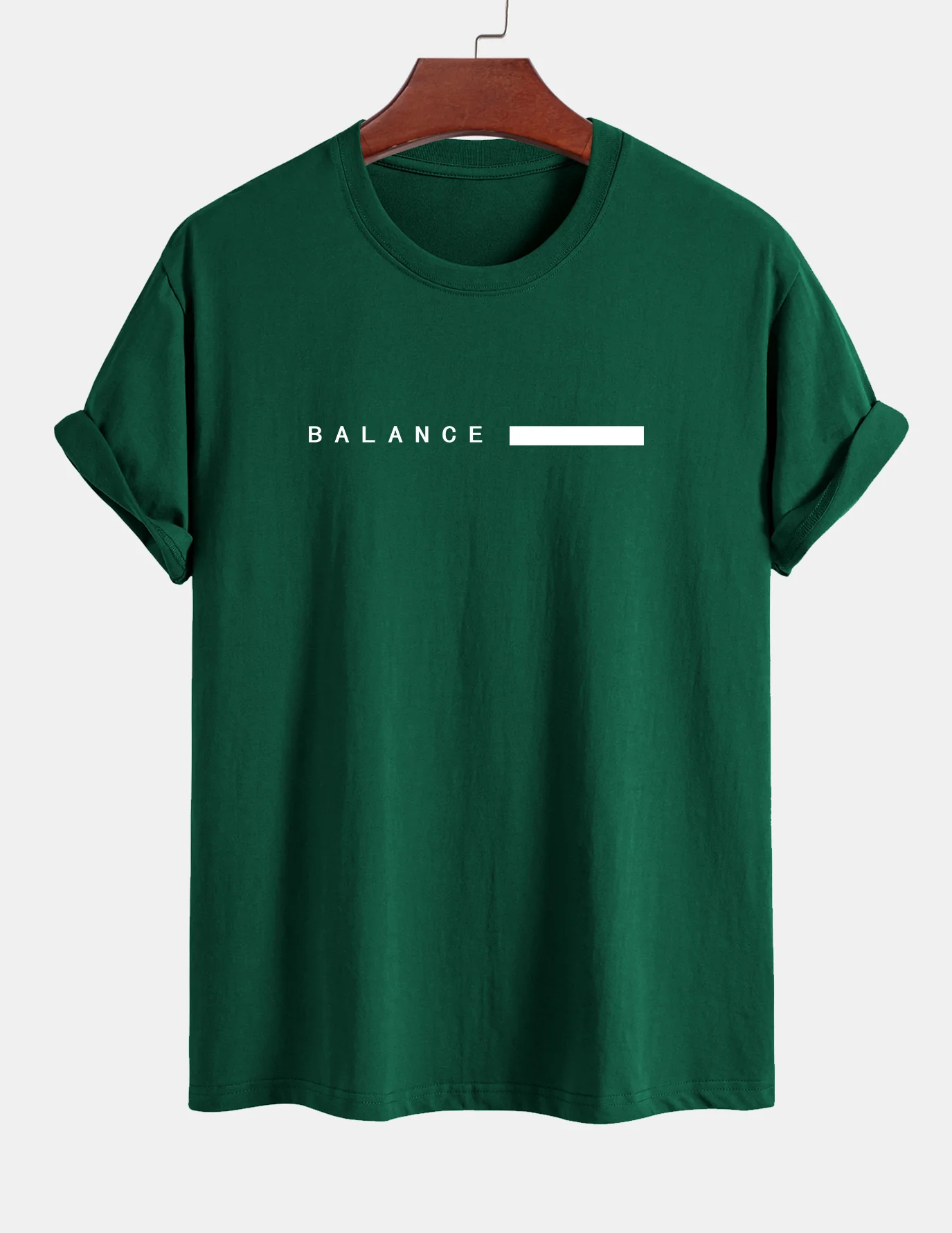 Regular Fit Balance Streifen Druck Baumwoll T-Shirt - Image 8