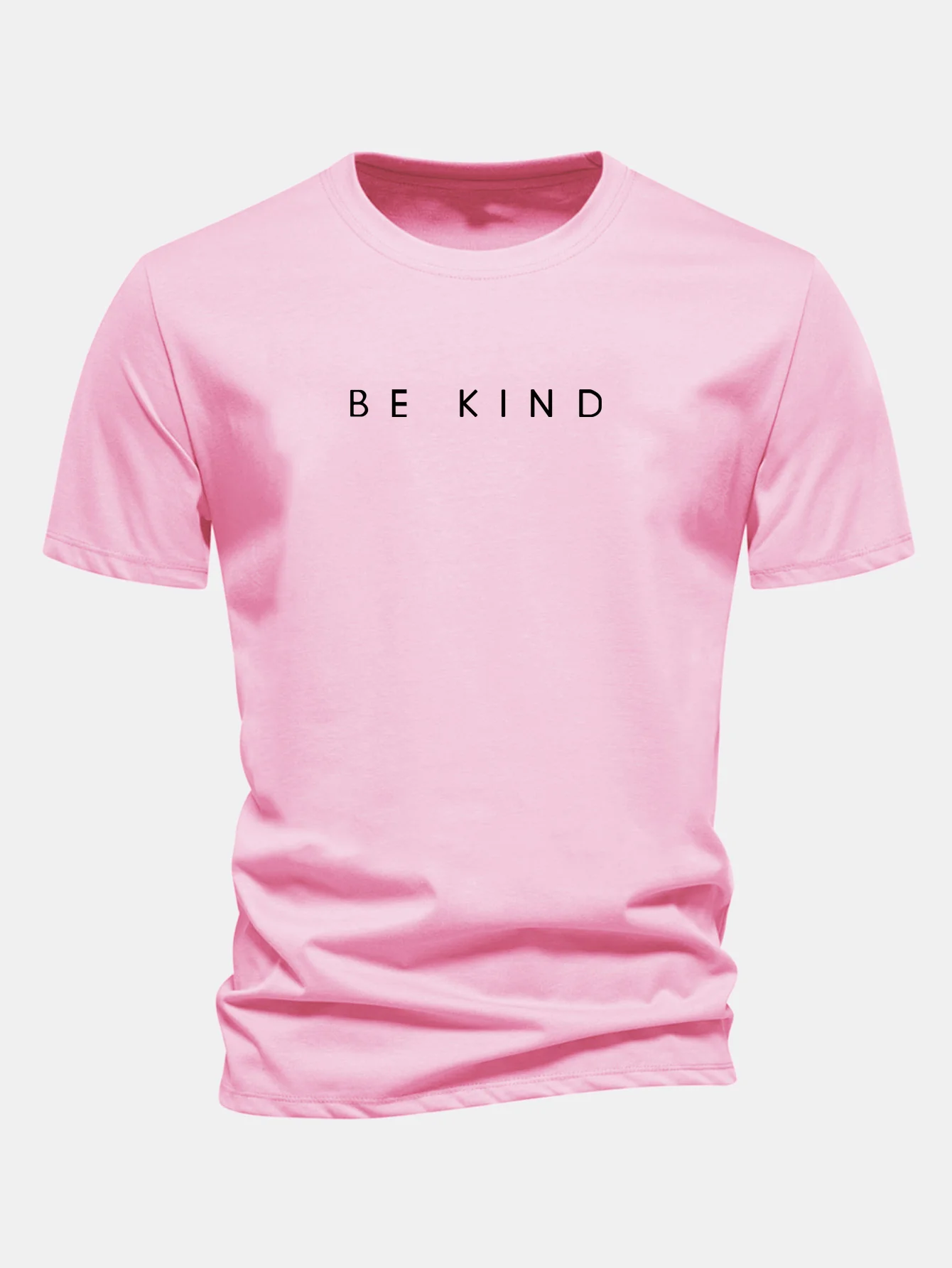 Regular Fit Sei Nett Druck Baumwoll-T-Shirt - Image 3