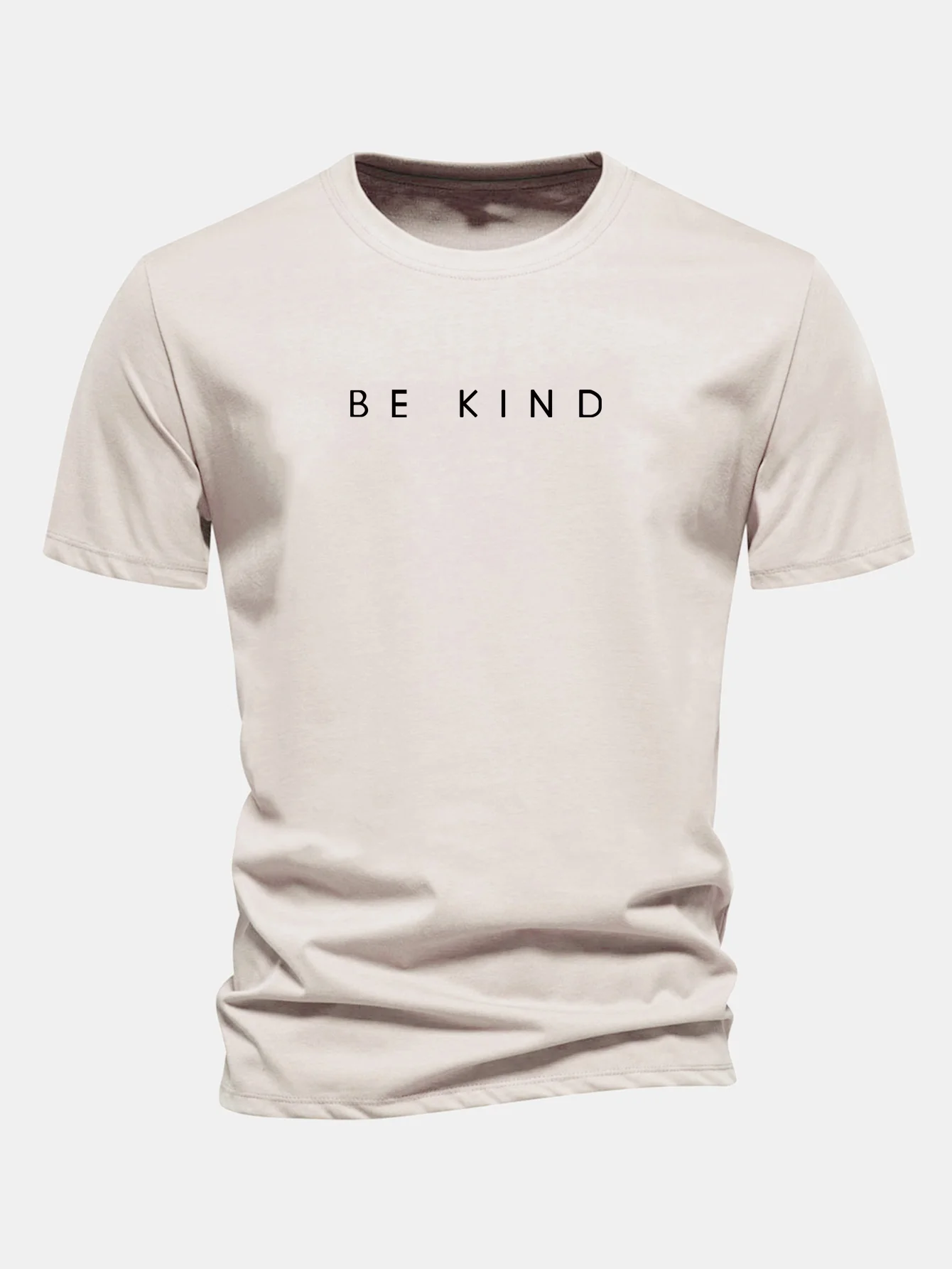 Regular Fit Sei Nett Druck Baumwoll-T-Shirt - Image 4