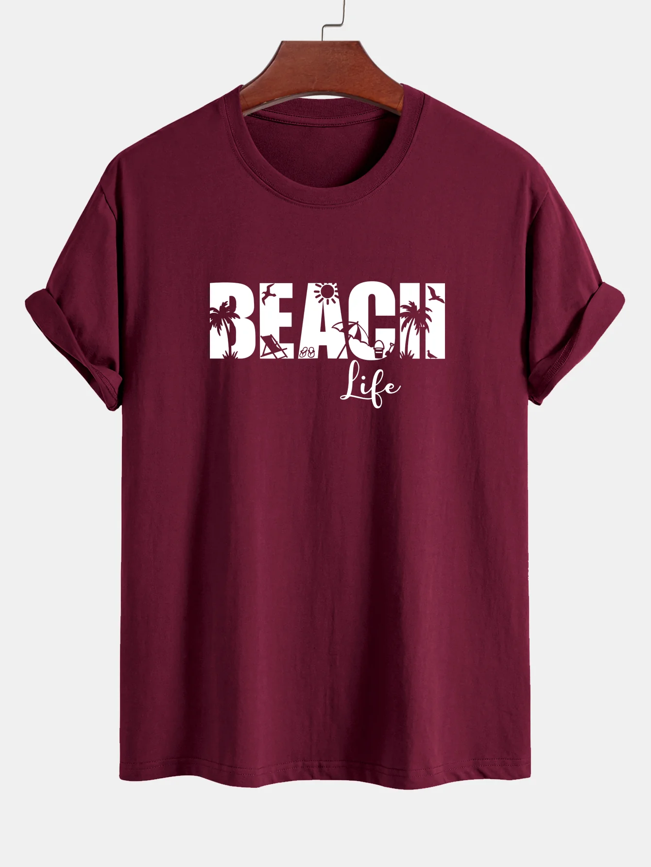 Regular Fit Strandleben Print Baumwoll-T-Shirt - Image 10