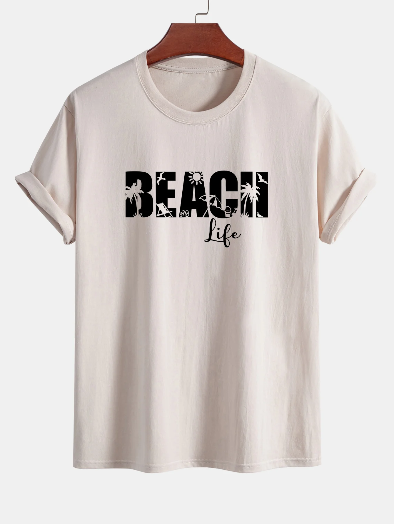 Regular Fit Strandleben Print Baumwoll-T-Shirt - Image 11